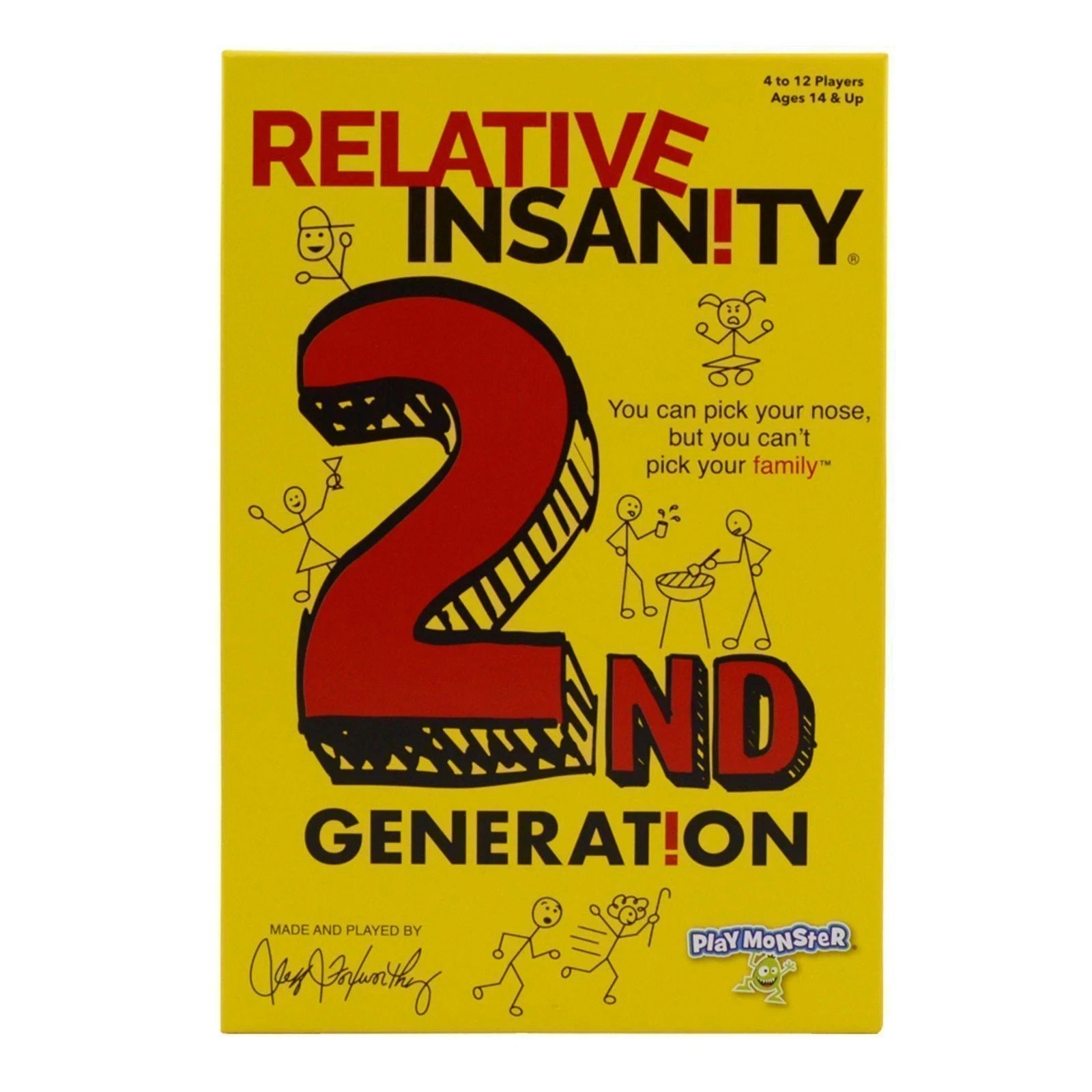 Relative Insanity 2nd Generation Party Game Ages 14 + 4-12 Players NEW