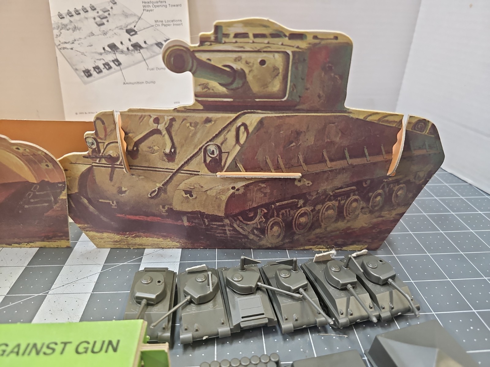 Parts 1975 Vintage Tank Battle Game by Milton Bradley 85% Of Parts Only #4508