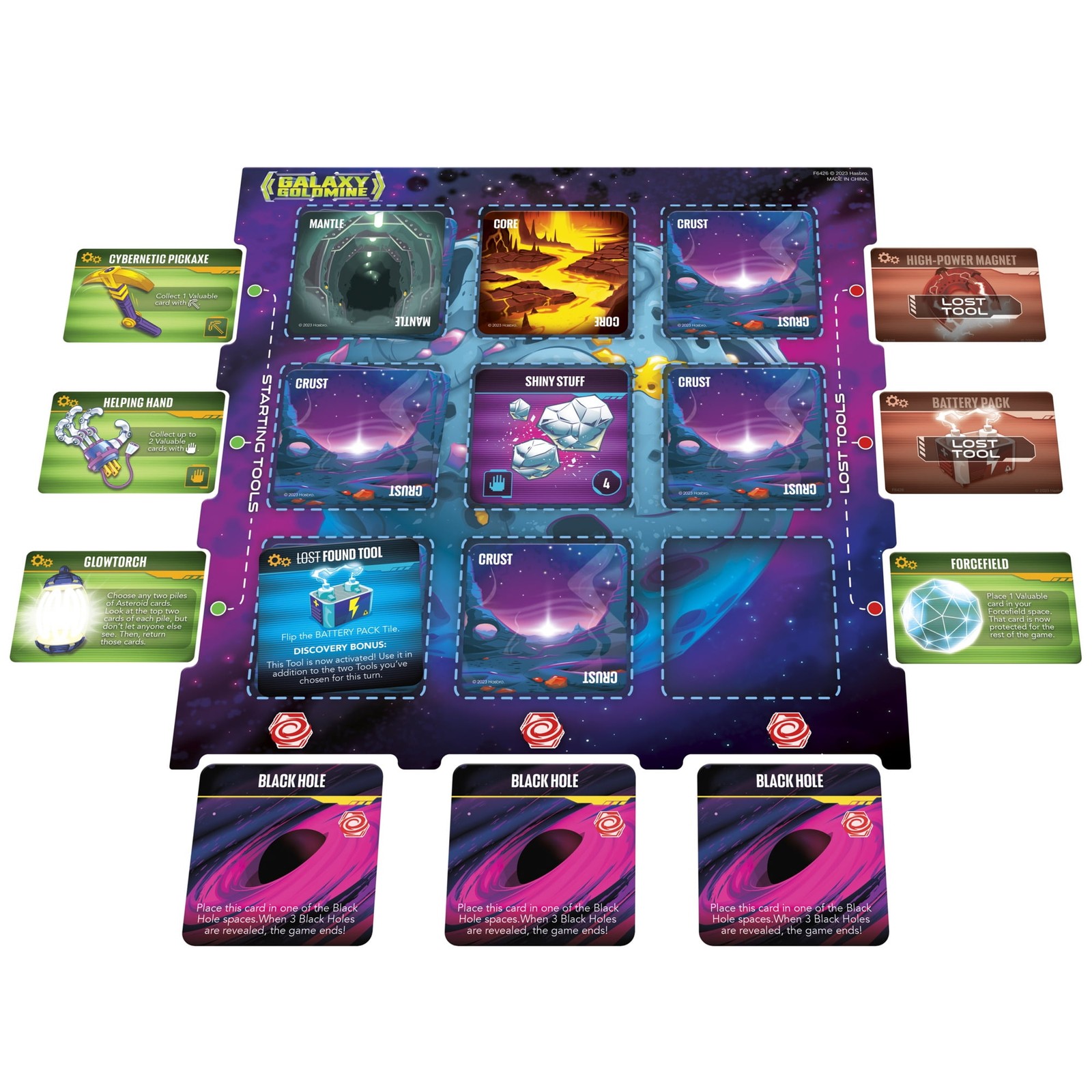 Hasbro Gaming Galaxy Goldmine Family Strategy Card Game for 10+, 2-6 Players