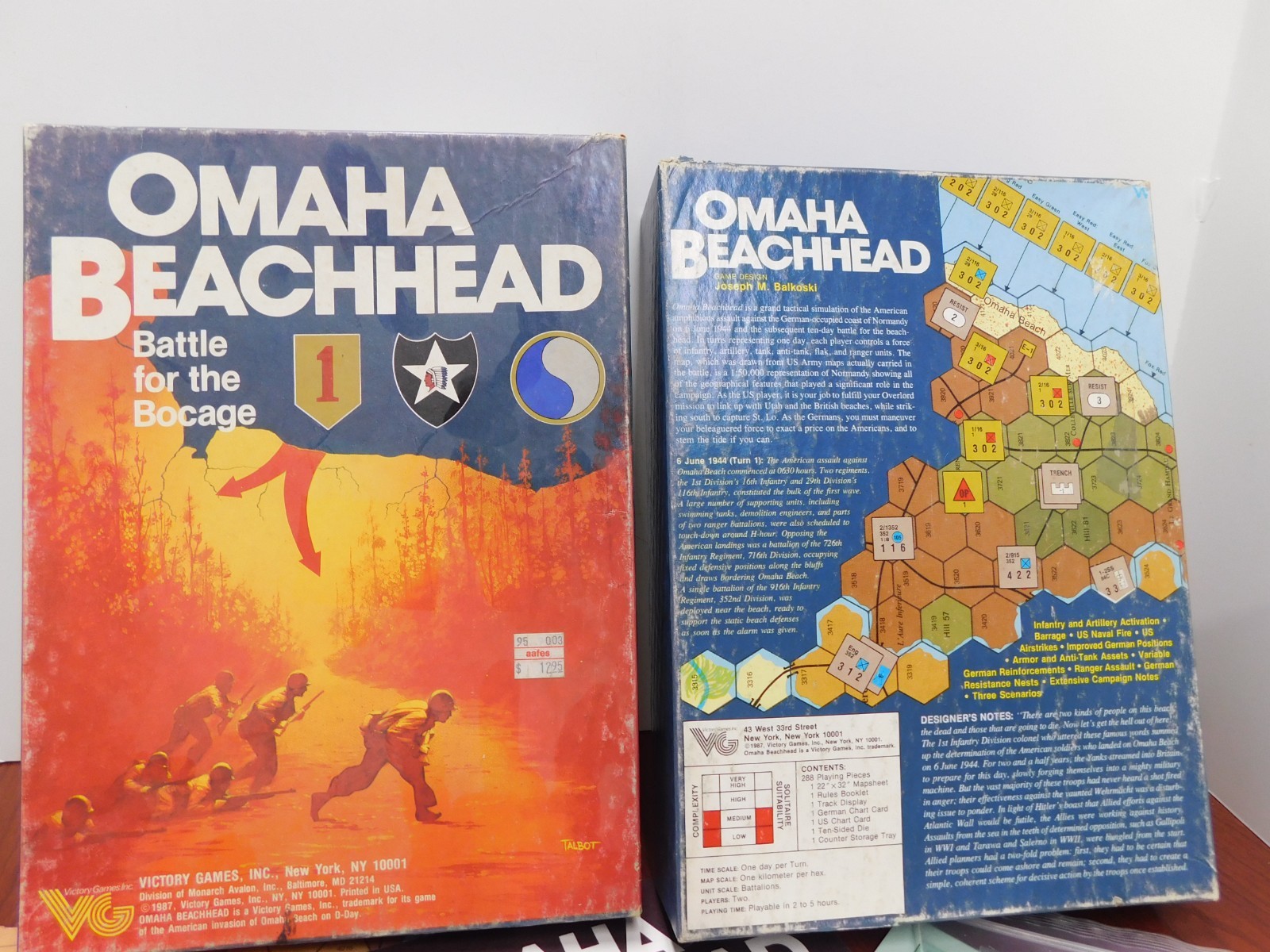 S0 Omaha Beachhead: Battle for the Bocage Board Game WWII military strategy