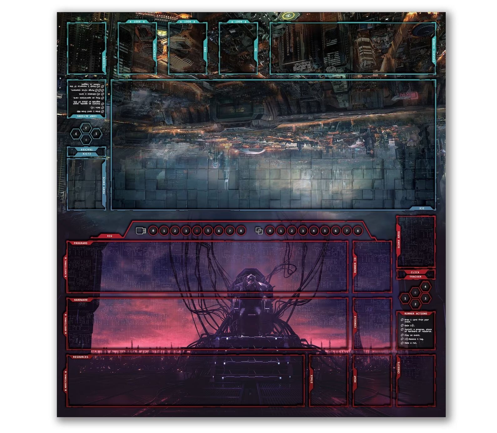 Android Netrunner Custom Gameboard game board mat New unique CCG Card PlayMat