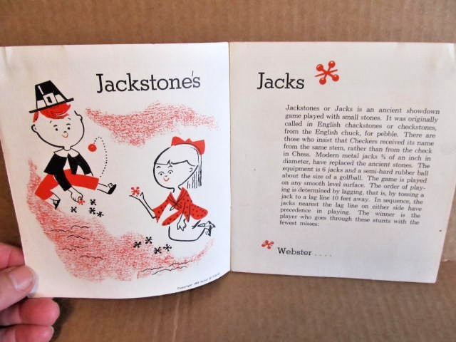 Vintage 1959 Story Book JAX Origin, History and Different JAX Games ~ Century Co