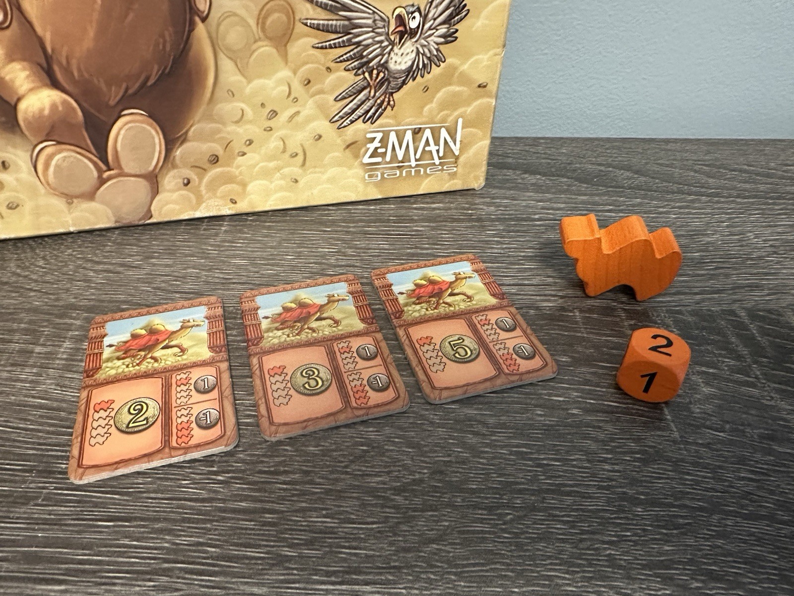 Camel Up Board Game First Edition Replacement Pieces Orange Player Piece Cards