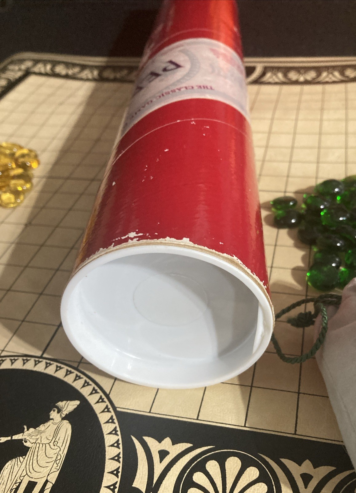 Vintage 1992 PENTE Classic Game of Skill in Red Tube -Complete EUC
