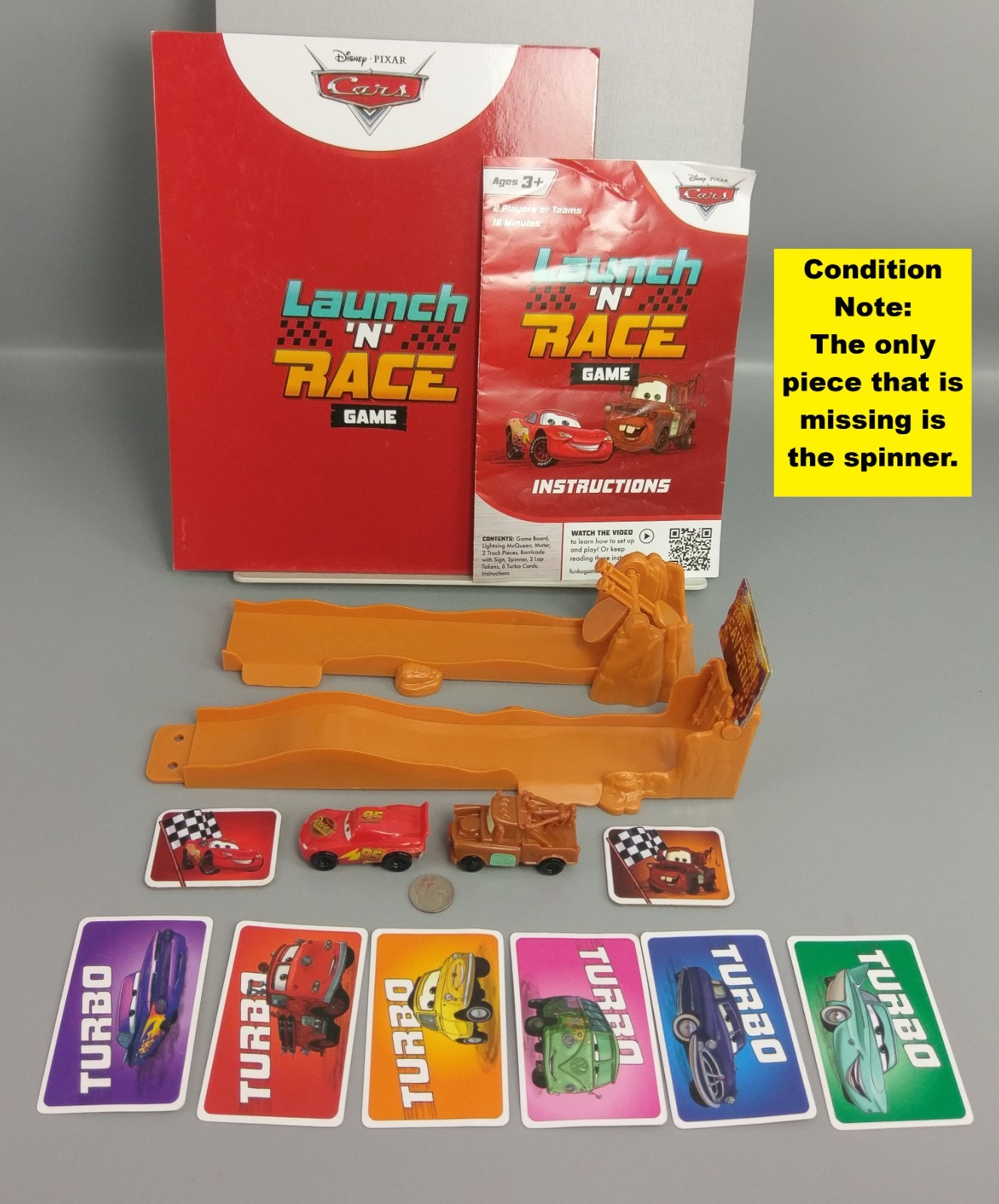 2023 Funko Games Disney Pixar Cars LAUNCH ‘N’ RACE GAME 99% Complete RARE HTF!