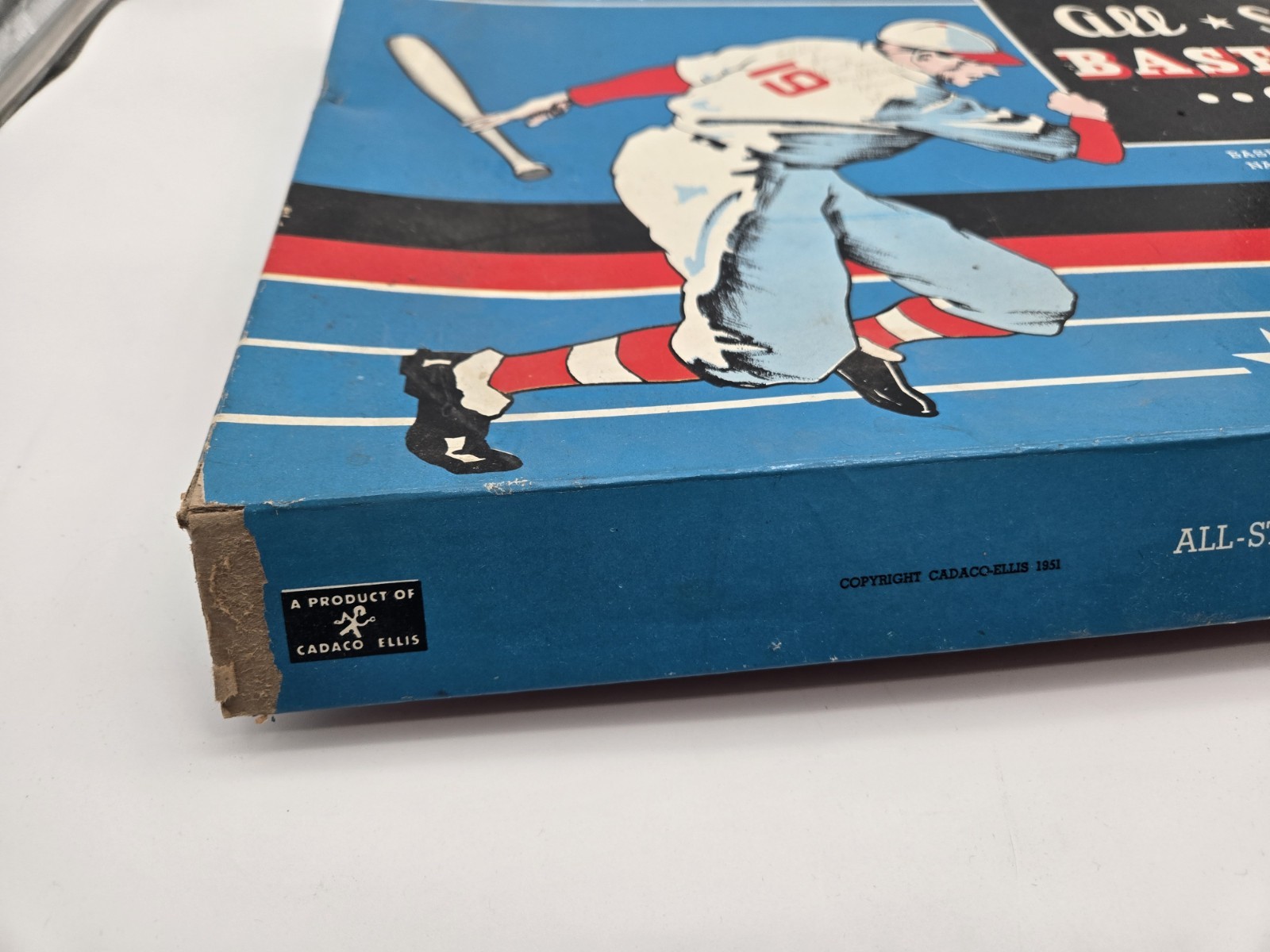 EXCELLENT RARE HTF VINTAGE 1951 ALL STAR BASEBALL TOY BOARD GAME BY CADACO-ELLIS