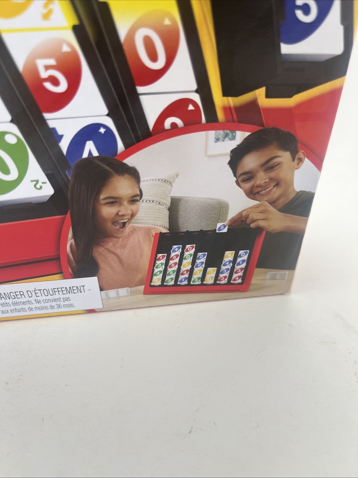 UNO Quatro Game with Colored Tiles & Plastic Game Grid New Open Box