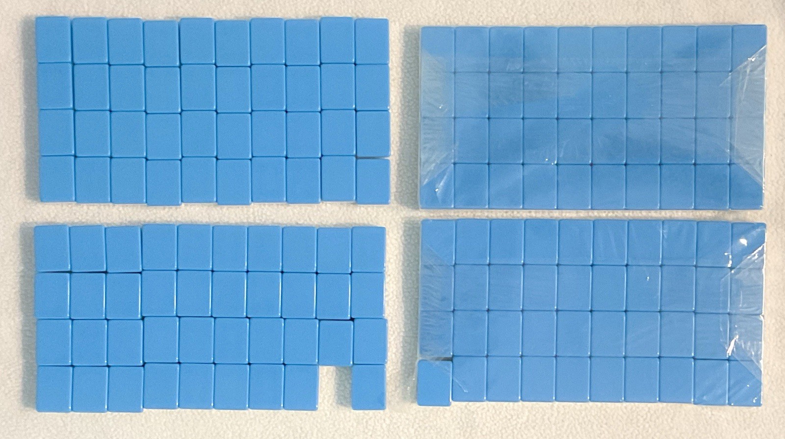 Blue American Mah Jong Mahjong 1.2” Tile Set 159 Pcs Tiles Missing One Number 9