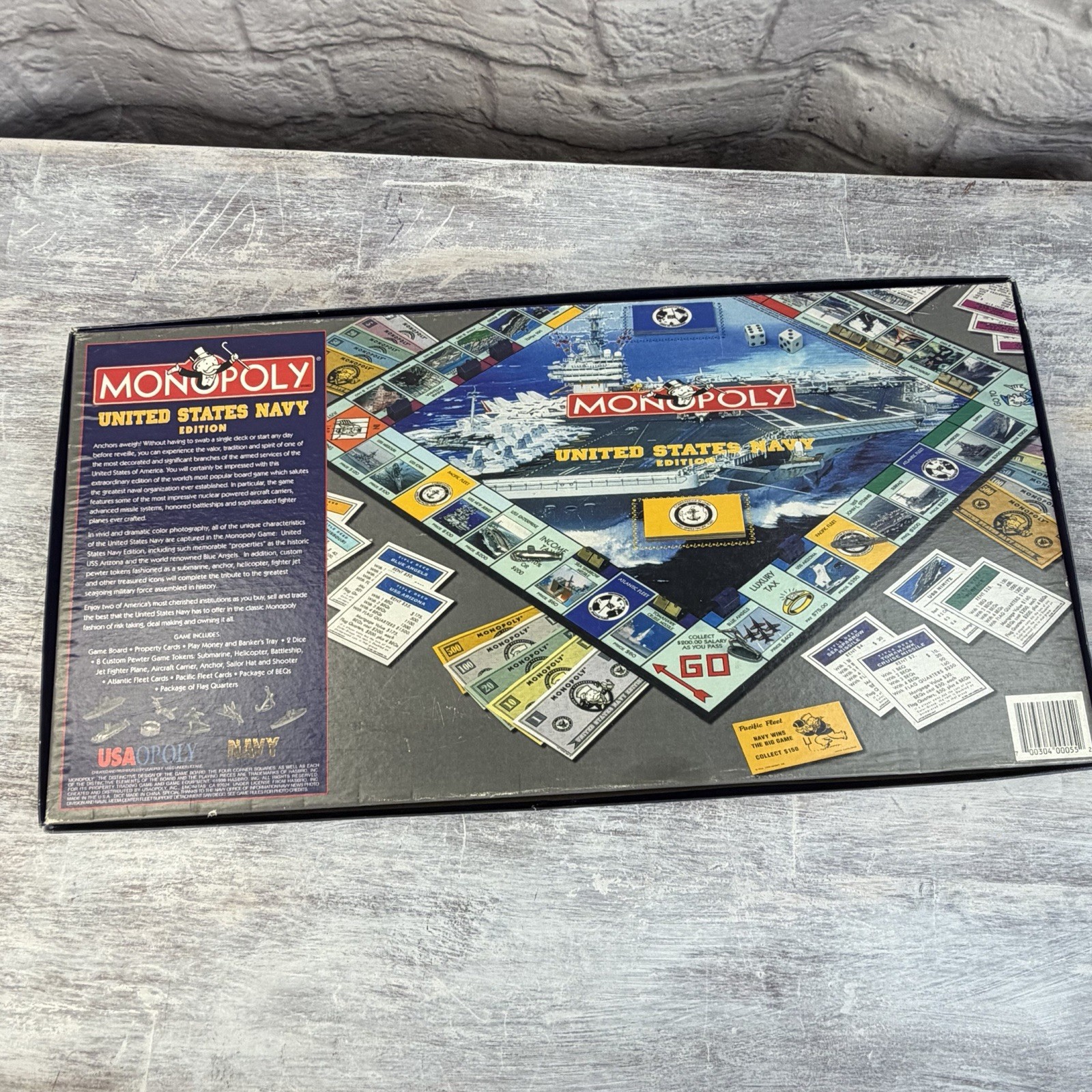 Monopoly United States Navy Edition Complete Parker Brothers 2000 Board Game