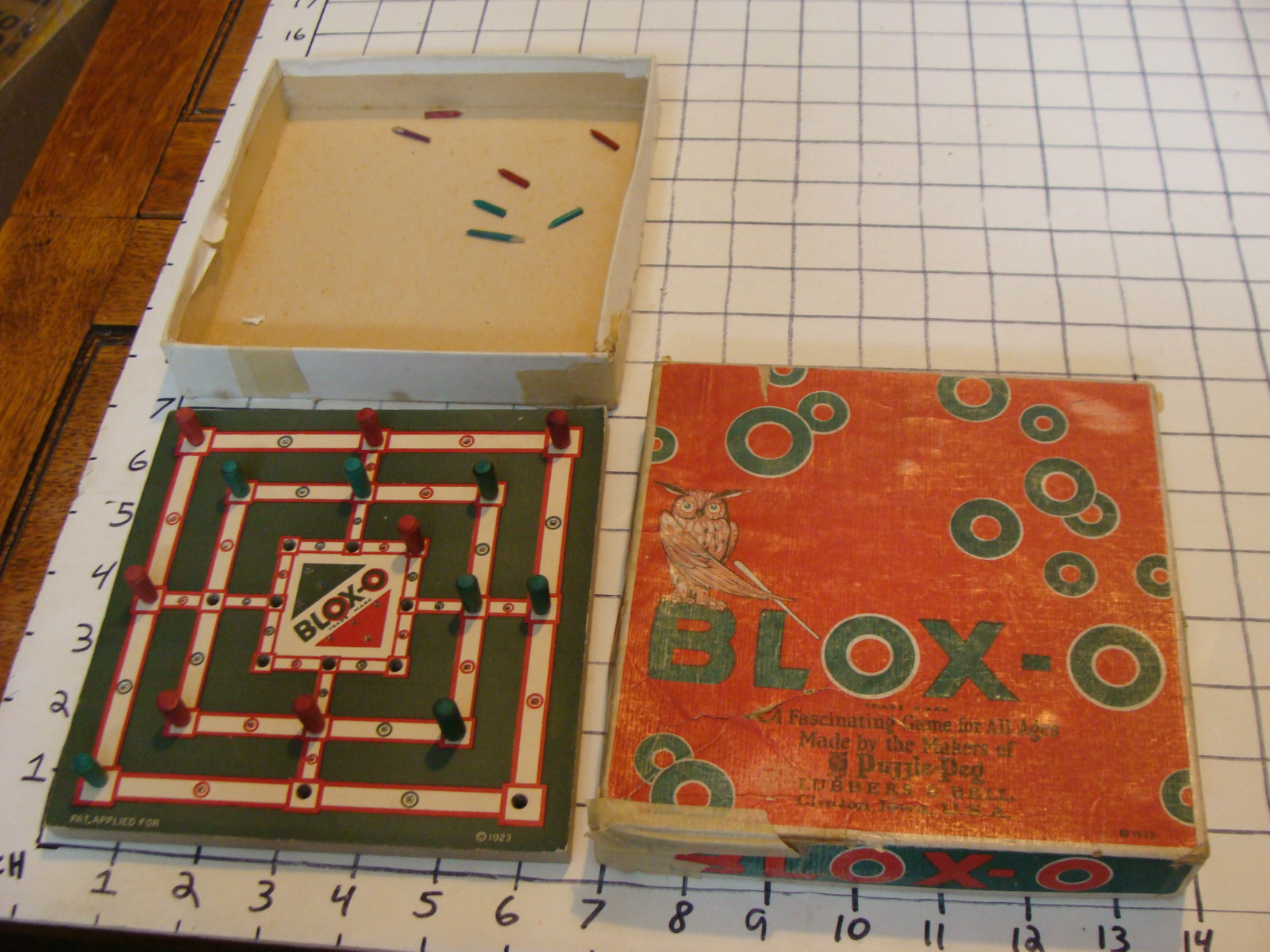 VINTAGE PUZZLE: c. 1923 BLOX-O from the makers of PUZZLE PEG,