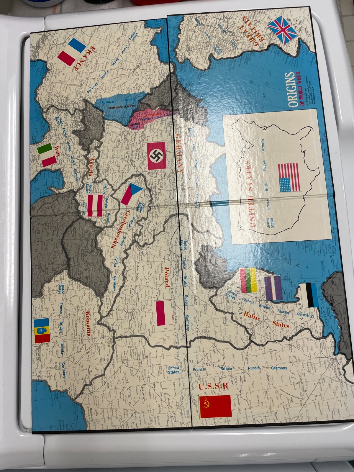 Origins of World War II Avalon Hill 1971 Bookcase Game Vintage Near Complete