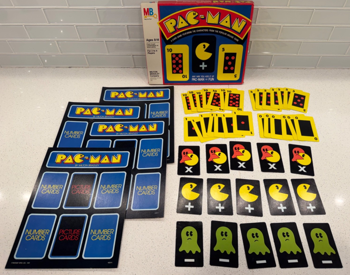 Vintage 1982 Pac-Man Card & Board Game Milton Bradley Arcade Classic COMPLETE!
