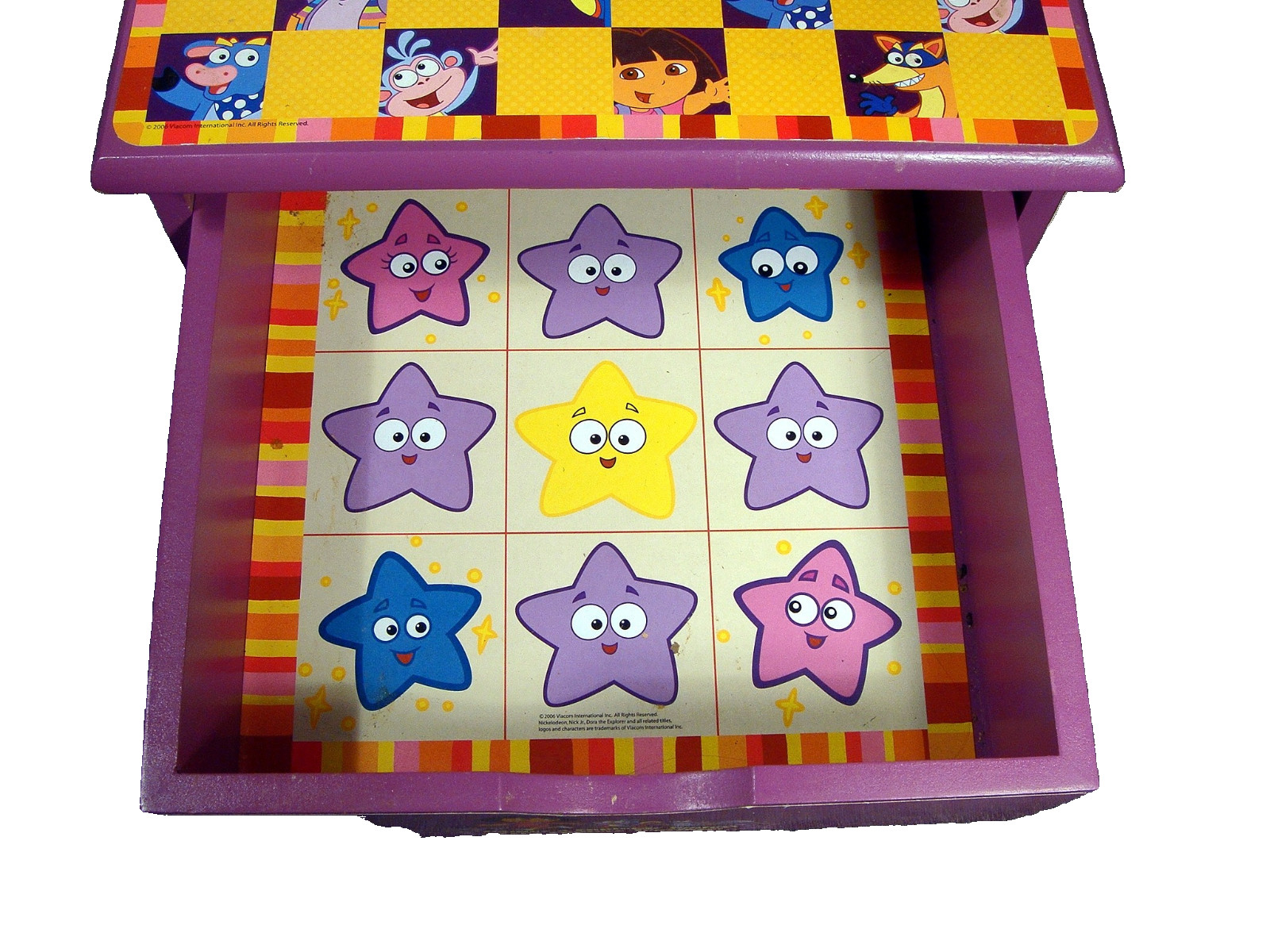 Dora The Explorer Wooden Checkers & Game Chest Dora Swiper Figure Pawns