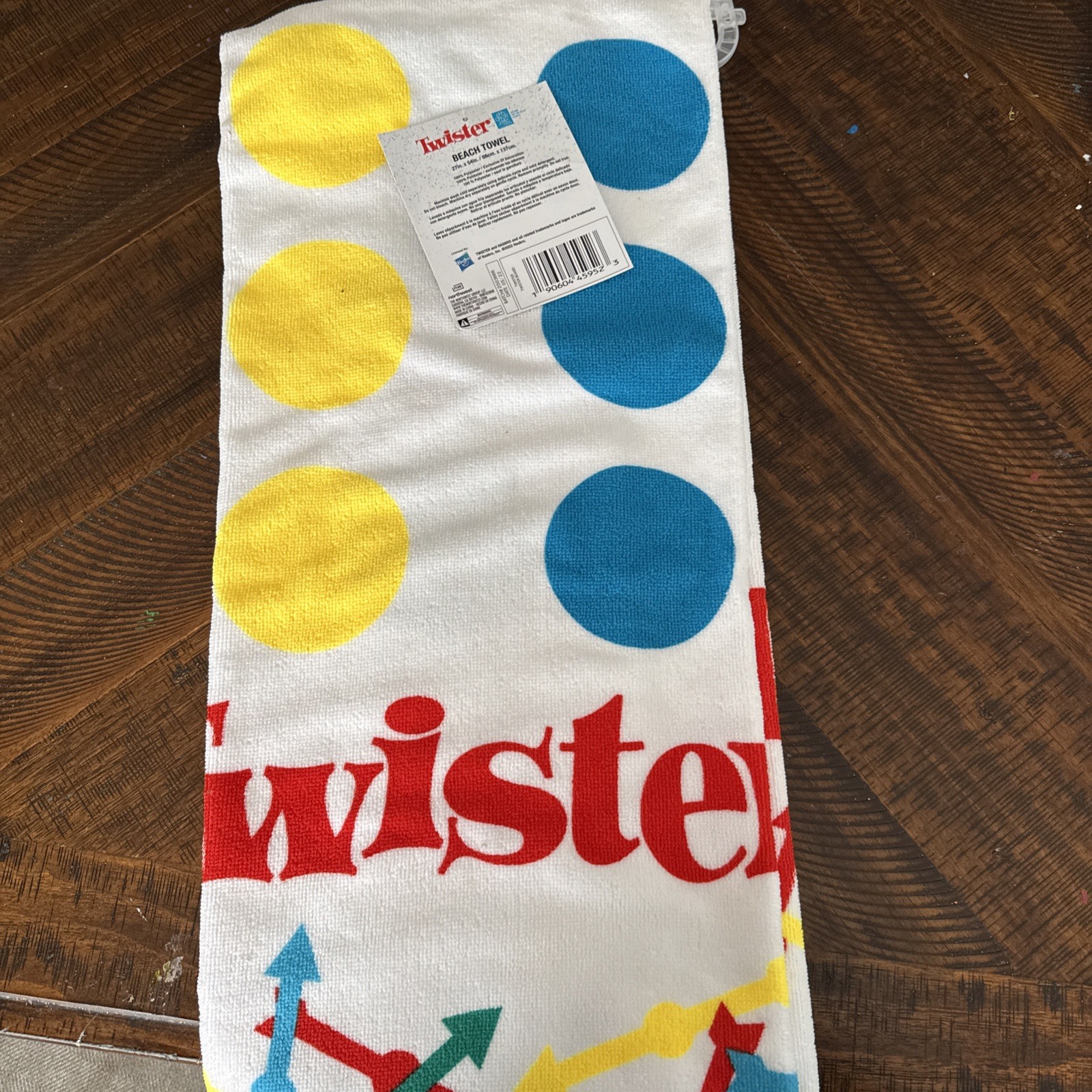 Hasbro Twister Beach Towel 27x 57 inch ages 3+