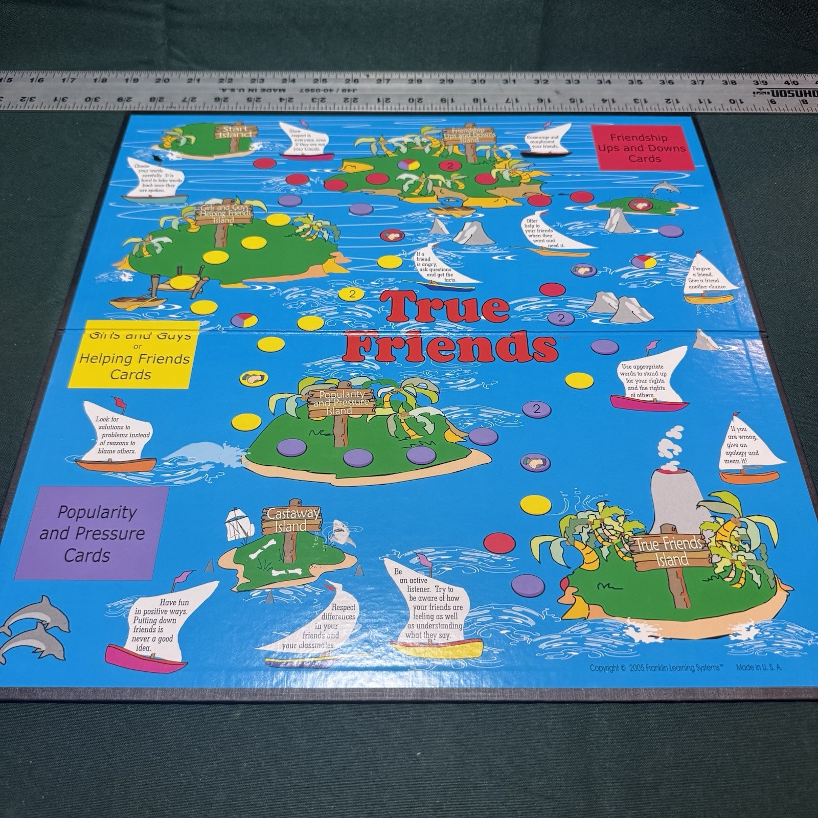Rare 2005 True Friends Board Game by Franklin Learning Systems Counseling