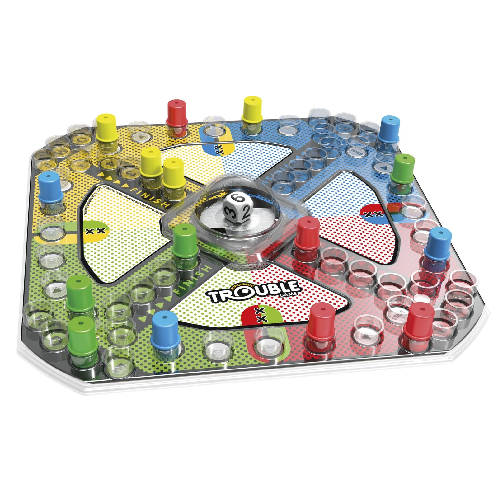 Hasbro Gaming Trouble Board Game for Kids Ages 2.0 H x 11.0 L x W, Vary