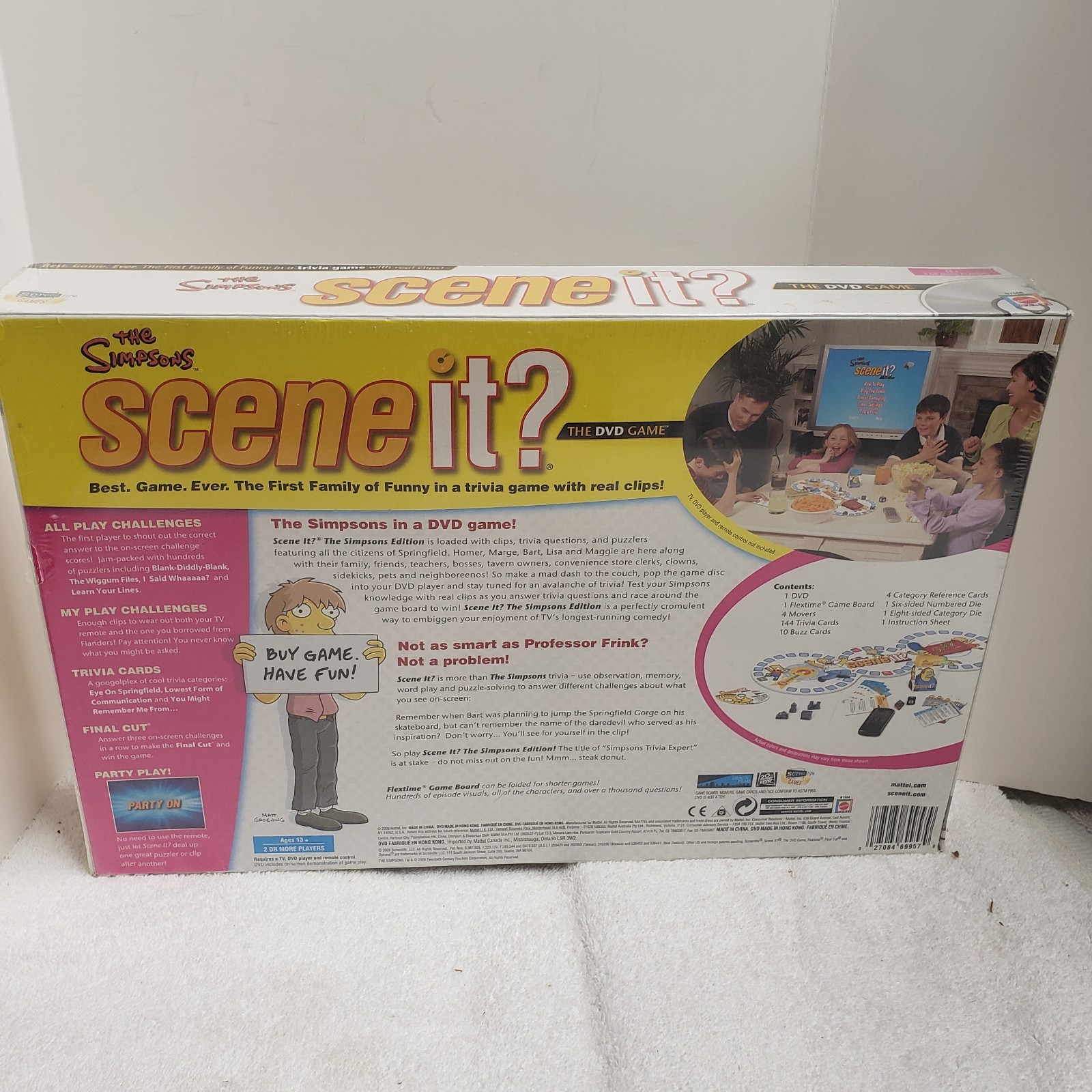 New Simpsons Scene It DVD Trivia Board Game by Mattel Sealed