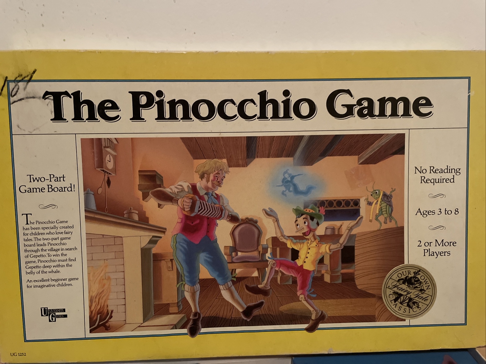 THE PINOCCHIO GAME BY UNIVERSITY RARE 1990 NO. UG 1252 COMPLETE!