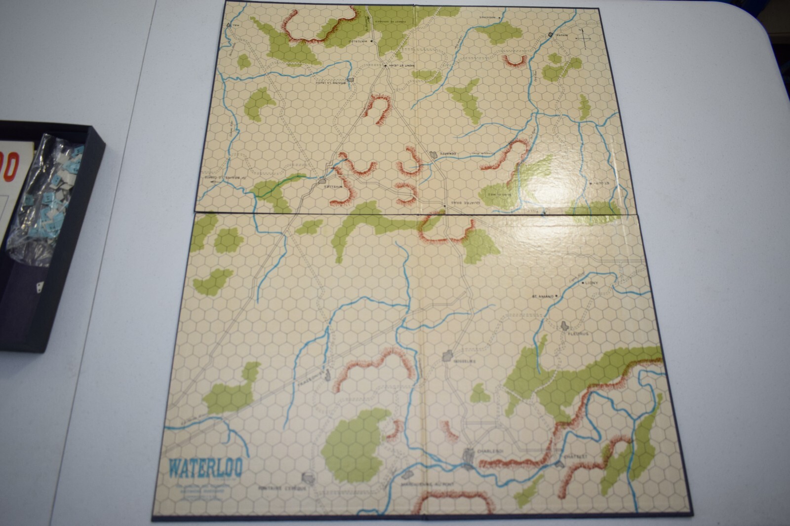 Waterloo Board Game Avalon Hill 1962 Campaign War Game Punched Napoleon PUNCHED