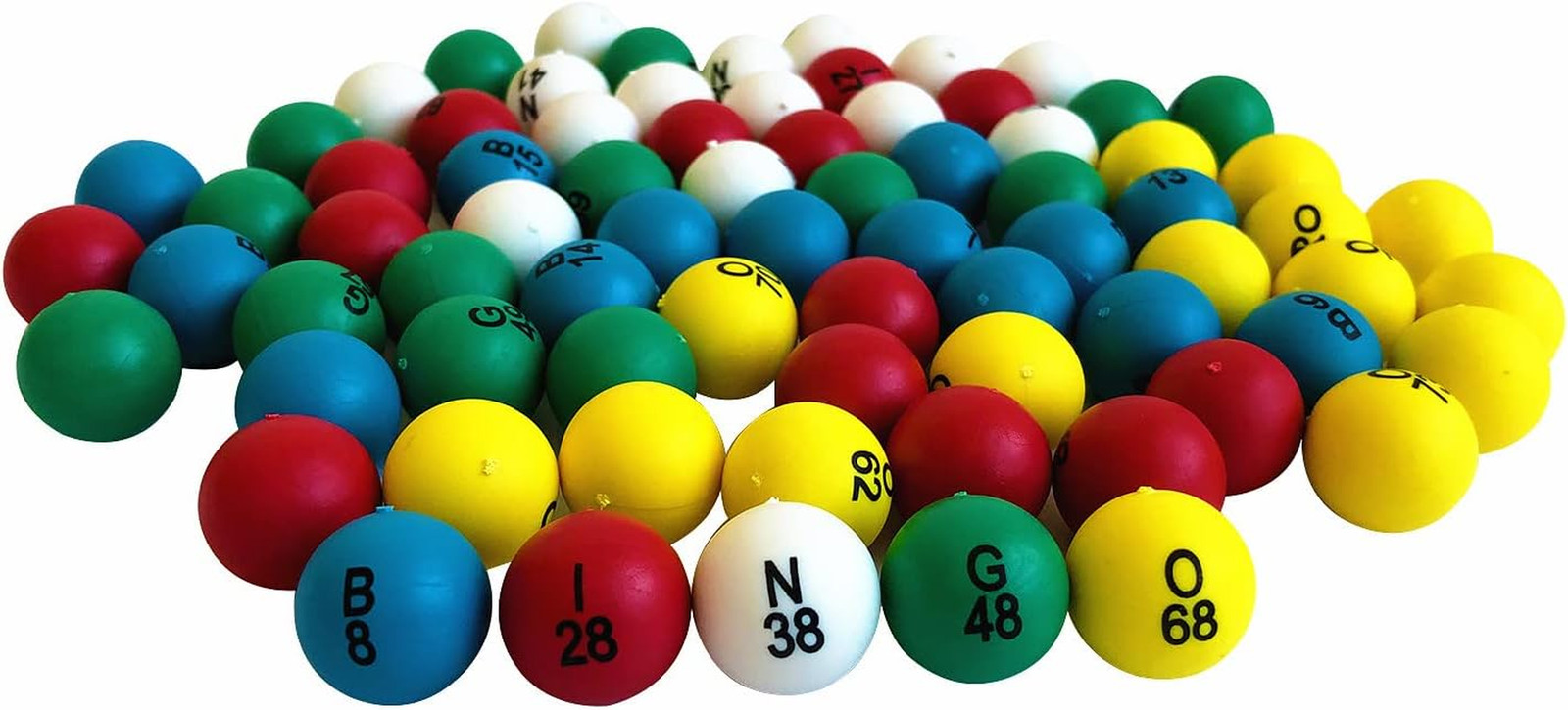 0.8 Inch Bingo Balls for Jumbo Cages and Boards, Easy Read, 75 Count, Perfect fo