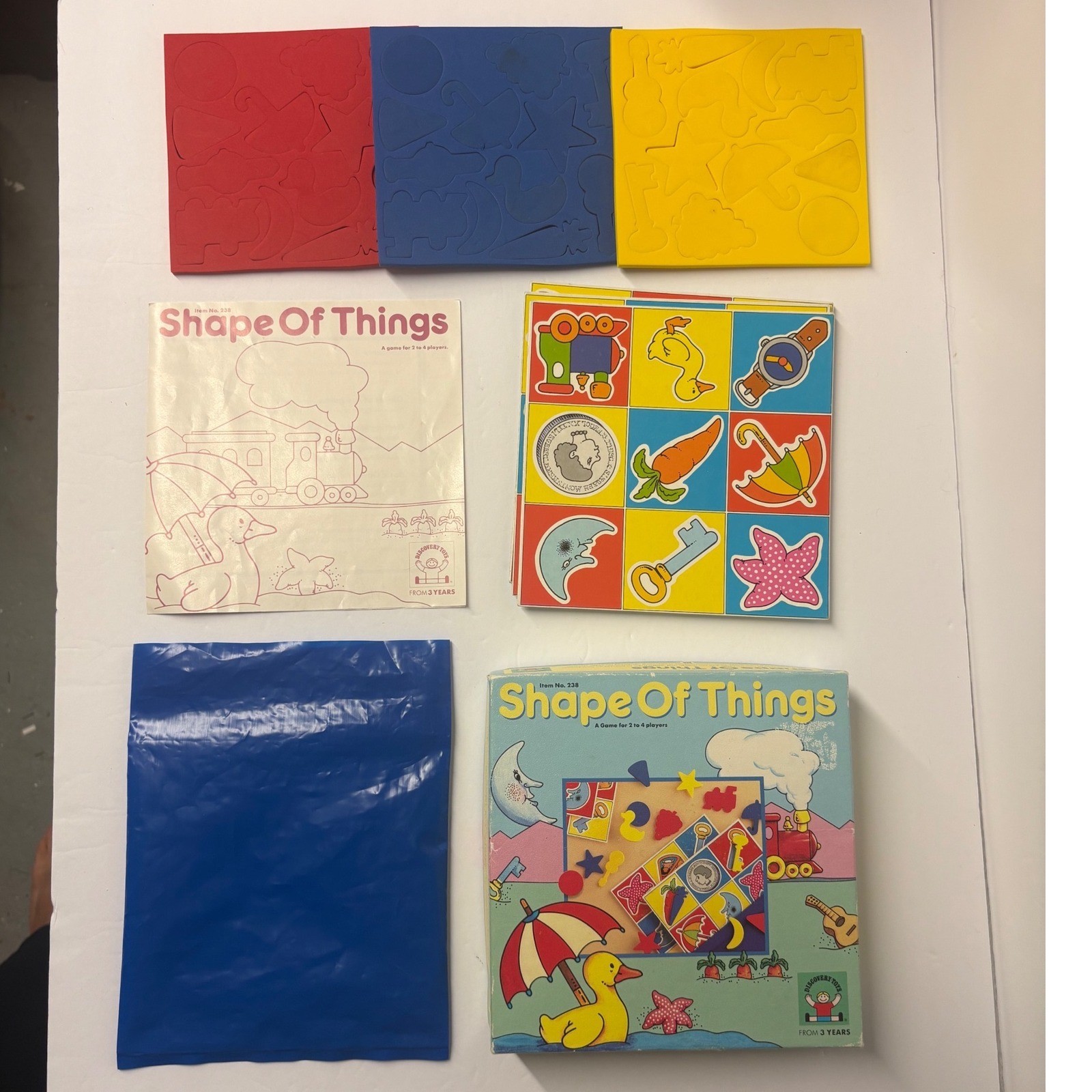 Vintage 1980s Educational Game Lot Alphabet Bingo My First Lotto Shape Of Things