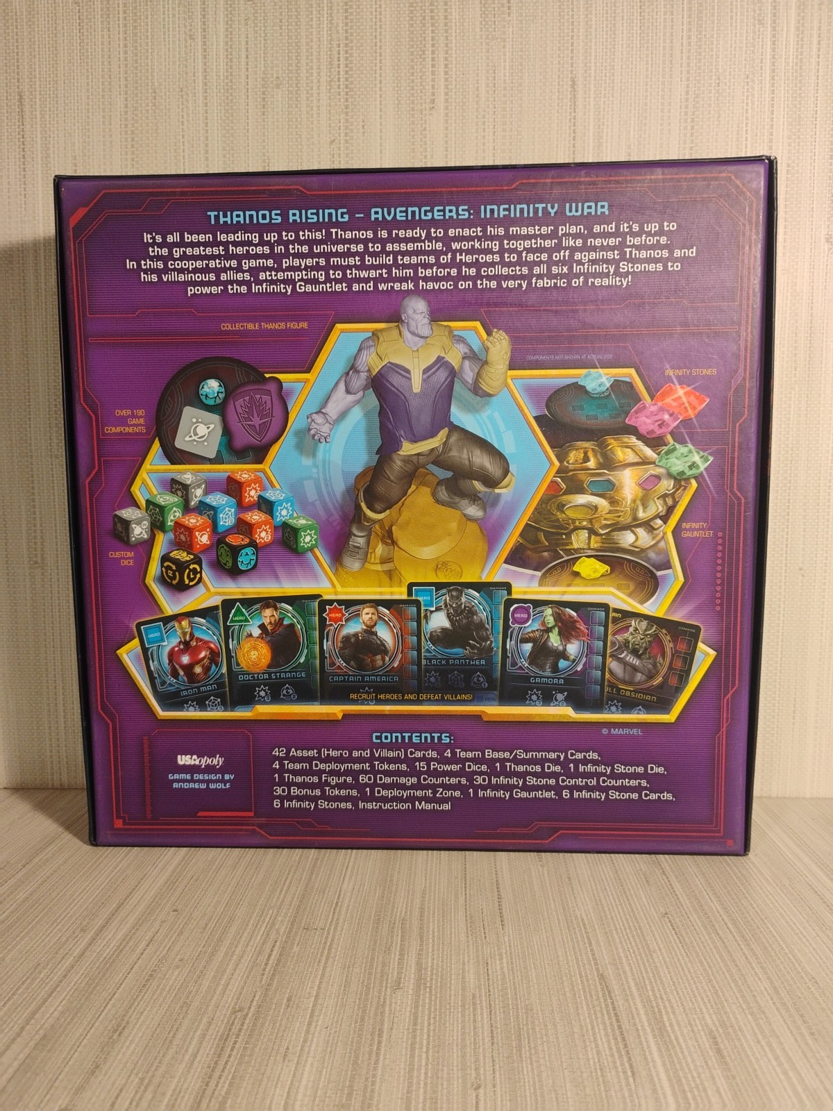 Thanos Rising Board Game Marvel Avengers Infinity War-All Pieces Counted