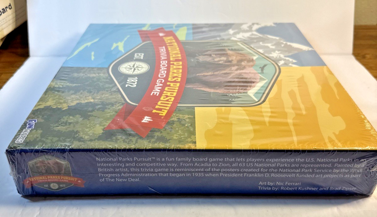 National Parks Pursuit Trivia Board Game, FunWares Ages 8+ BRAND NEW &SEALED