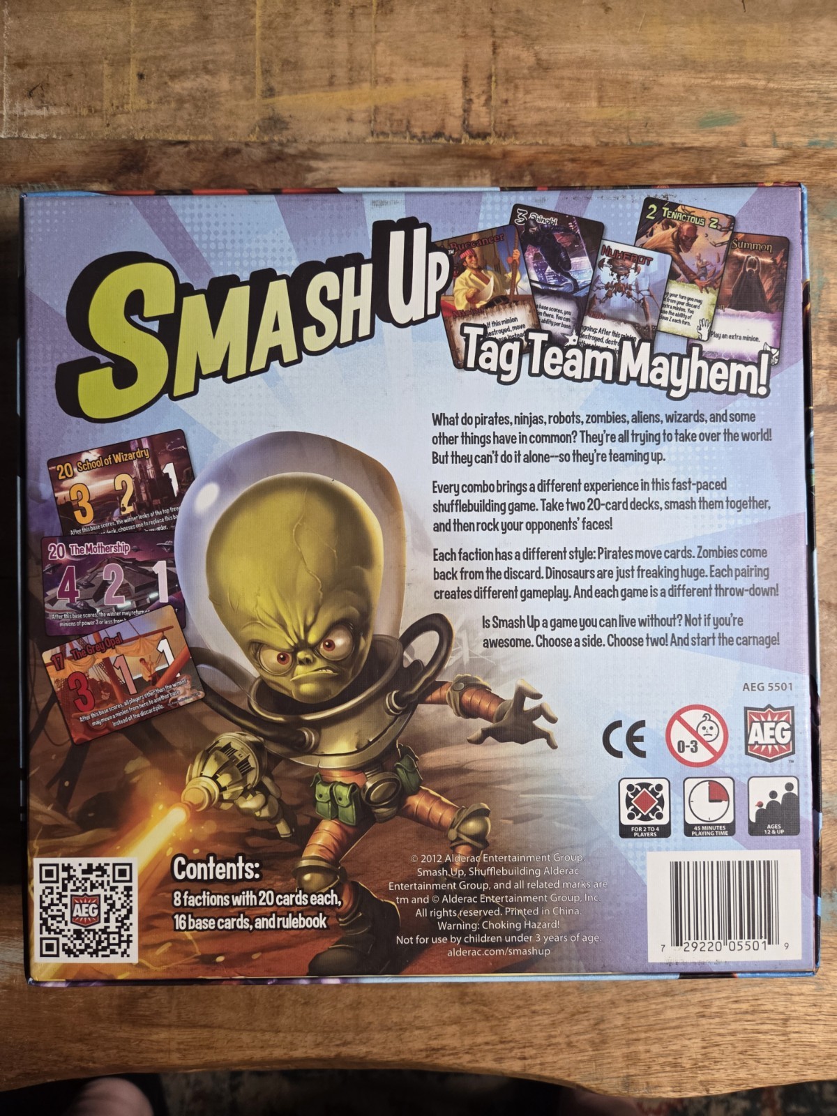 Alderac Entertainment Group Smash Up Board Game Shufflebuilding AEG 5501 2-4
