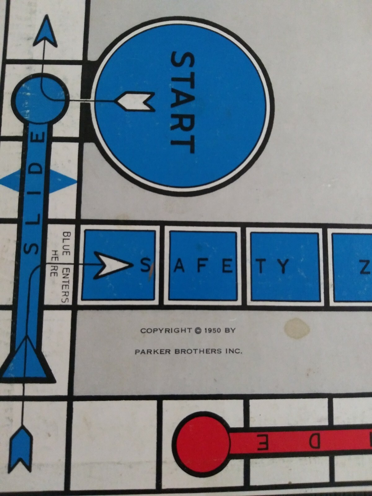 Vtge P.B. SORRY Slide Pursuit Board Game-1964 Complete Bi-lingual Inst.