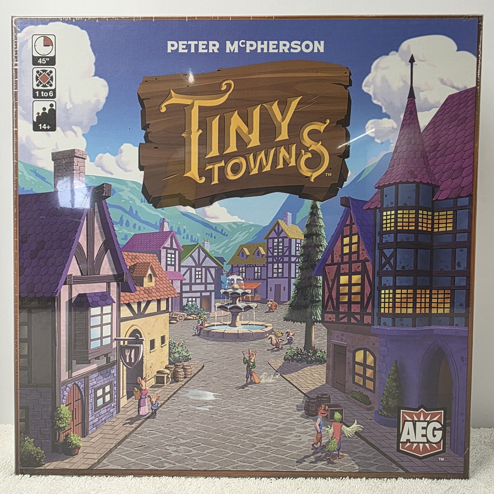 AEG Tiny Towns Board game by Peter Mcpherson NEW SEALED Ages 14+ 2019