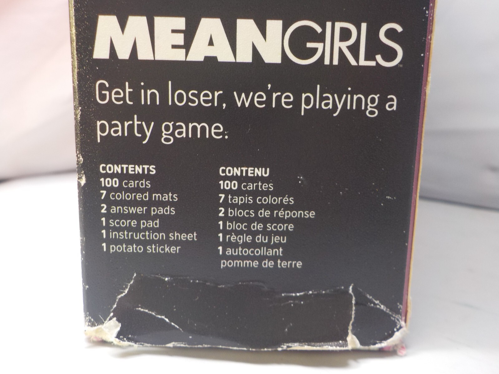 Mean Girls Burn Book The Party Game Bookshelf Game 2021 no instructions, sticker