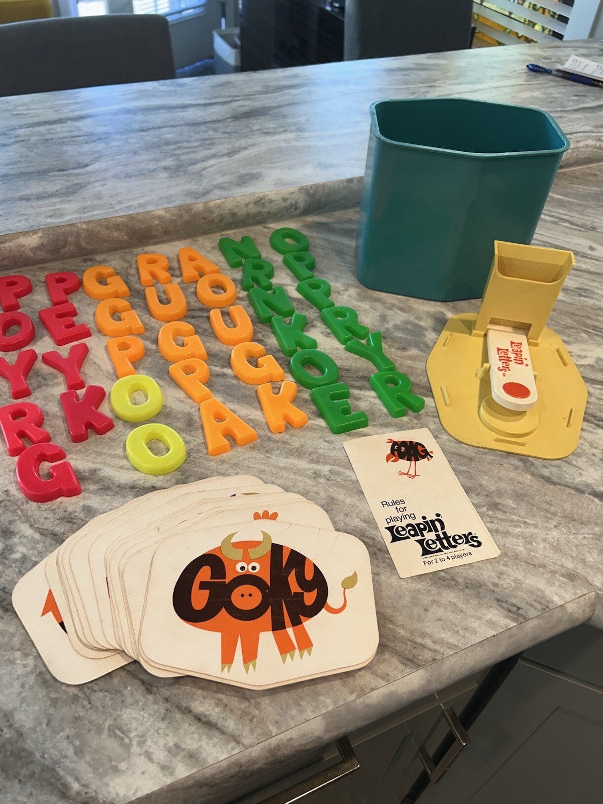 Vintage 1969 Parker Brothers Leapin’ Letters Funny Word Game