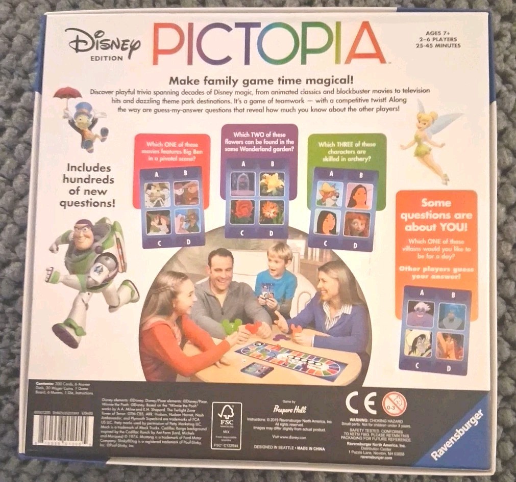 NEW Pictopia Disney Edition The Ultimate Picture Trivia Family Game Ravensburger