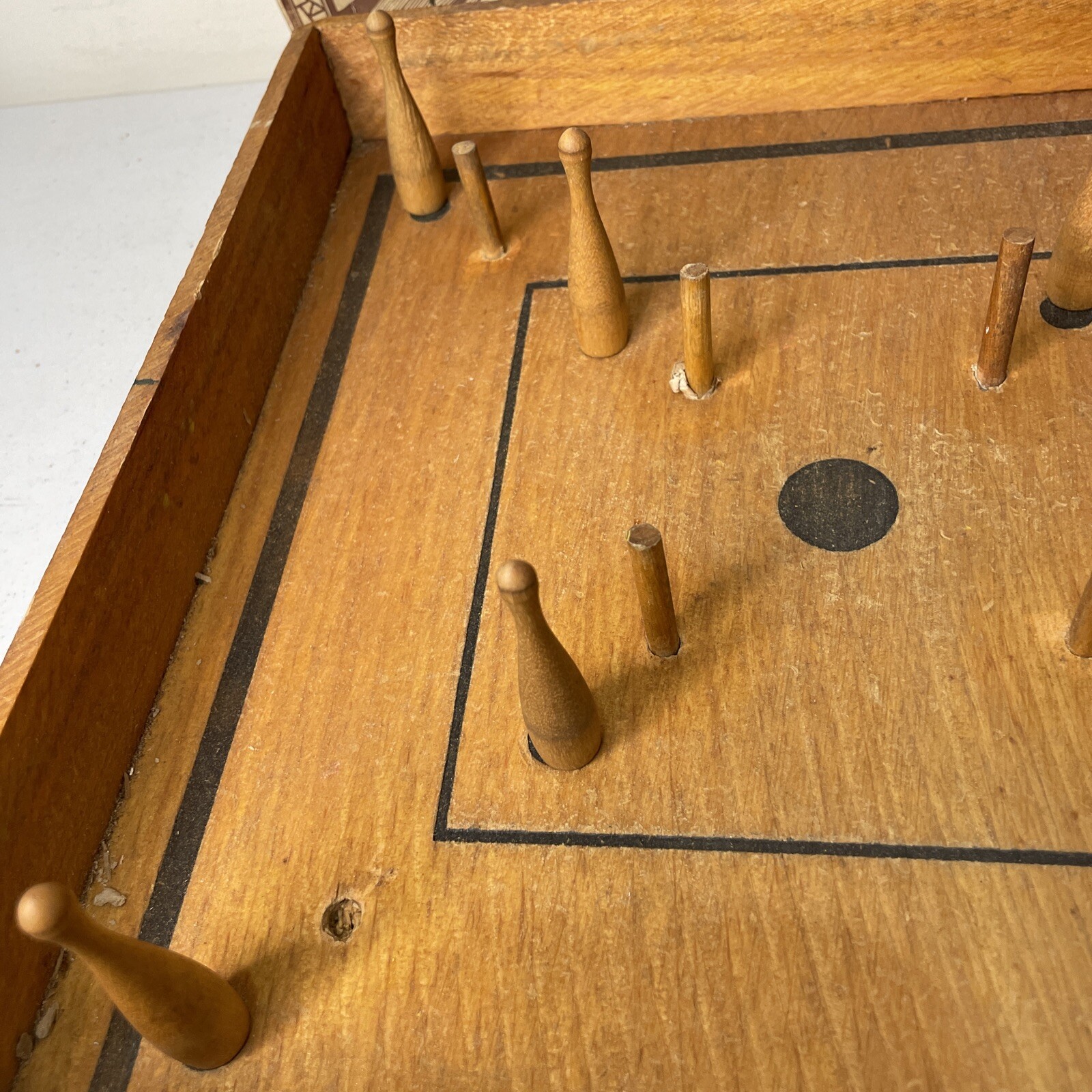 Rare 1906 Bull in a China Shop Board Game As-Is Wooden Base accessories READ