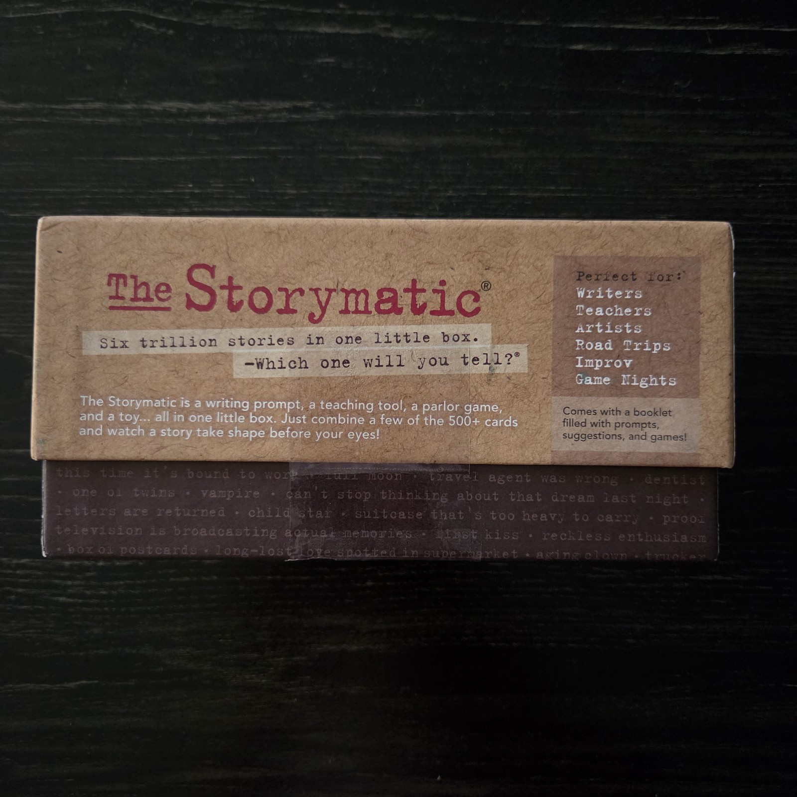 The Storymatic Game Six Trillion Stories Writing Prompt Teaching Tool 500+ Cards