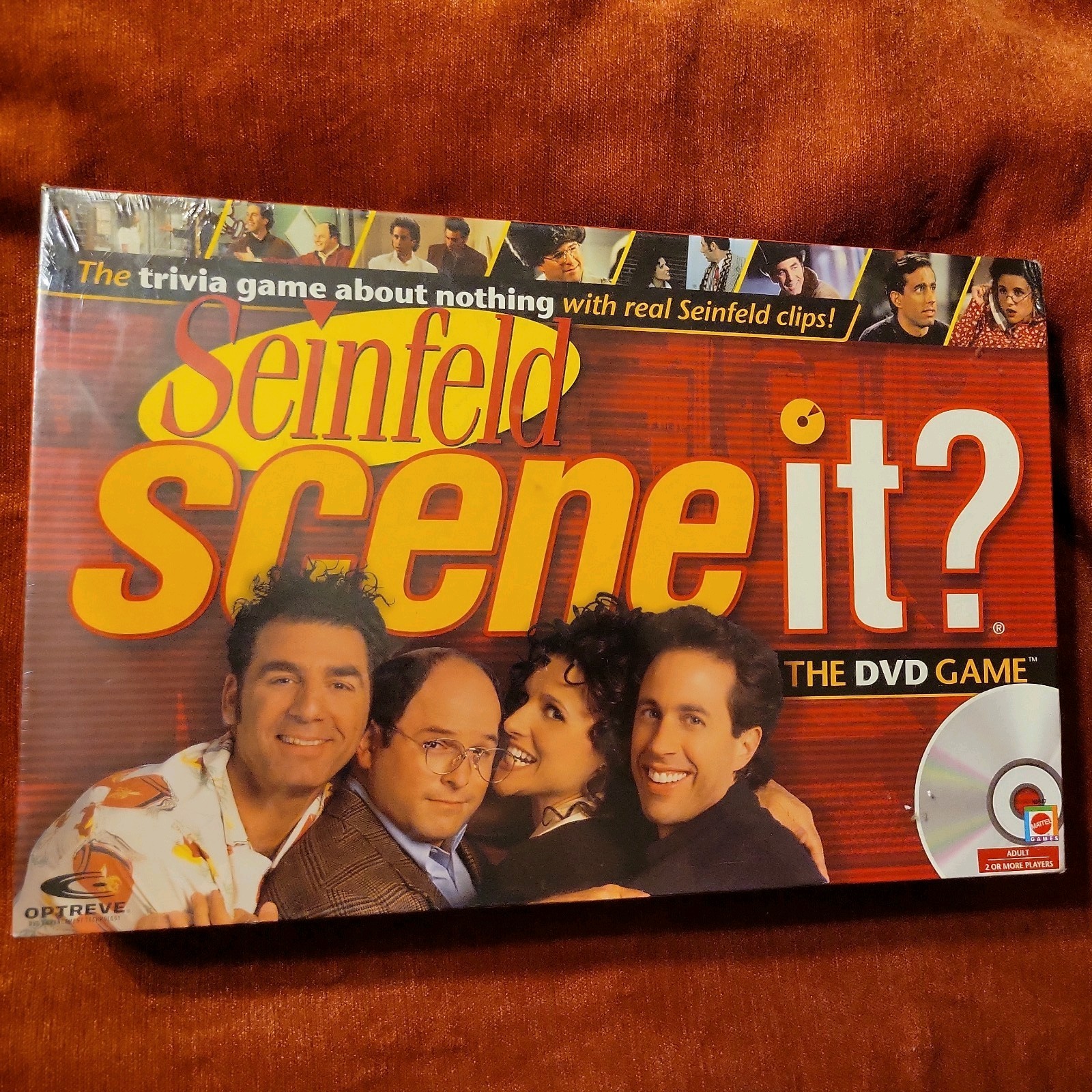 NEW SEALED Seinfeld Scene It The Interactive Trivia DVD Board Game Mattel Family