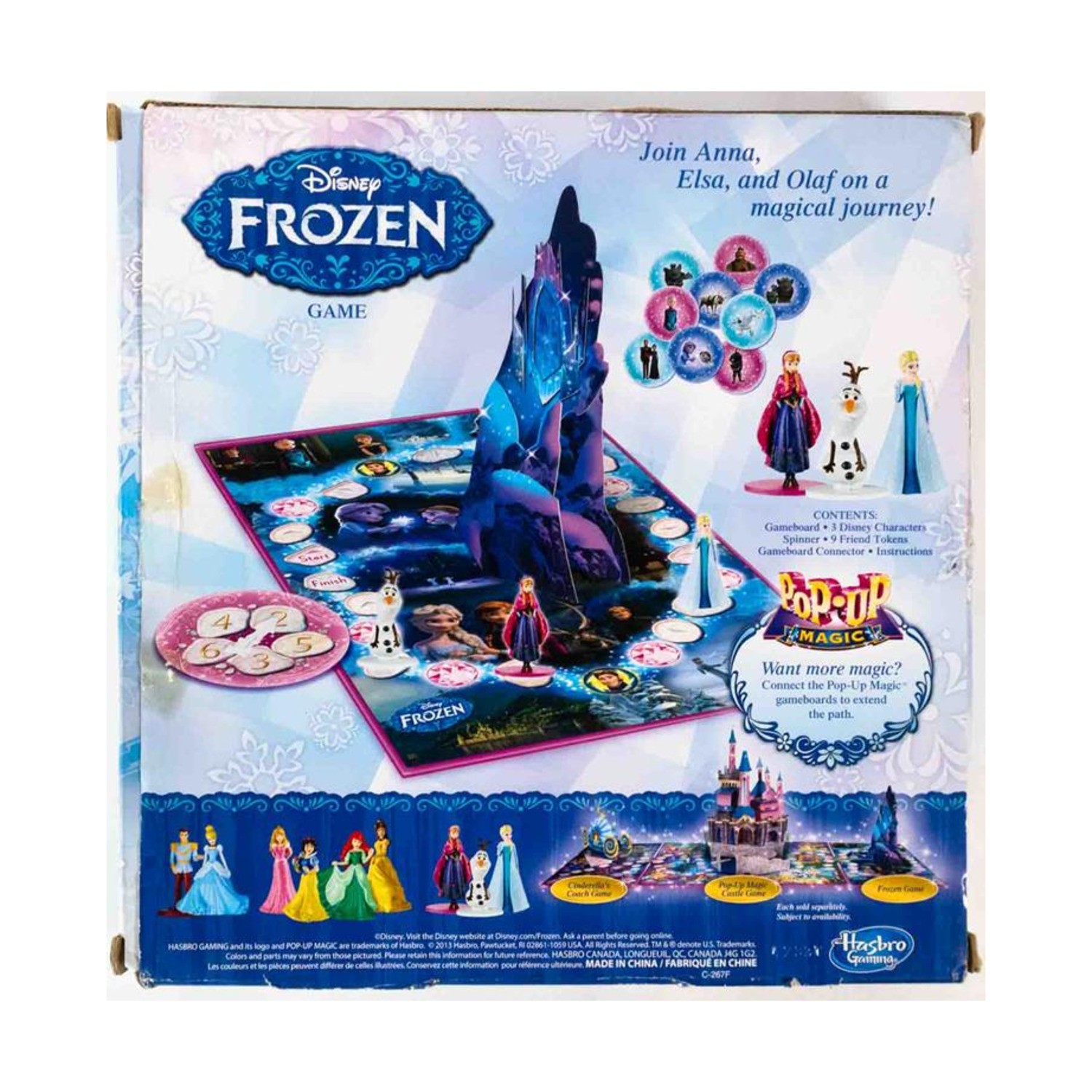 Hasbro Boardgame Disney Princess Pop-Up Magic Castle Game Box Fair/VG+