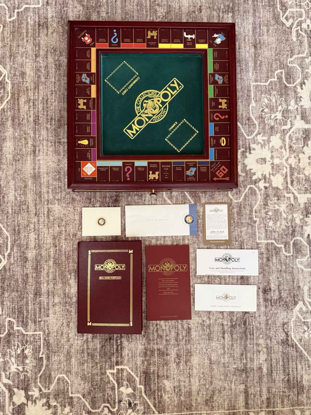 1991 Monopoly Collectors Edition by The Frankling Mint – Complete with COA