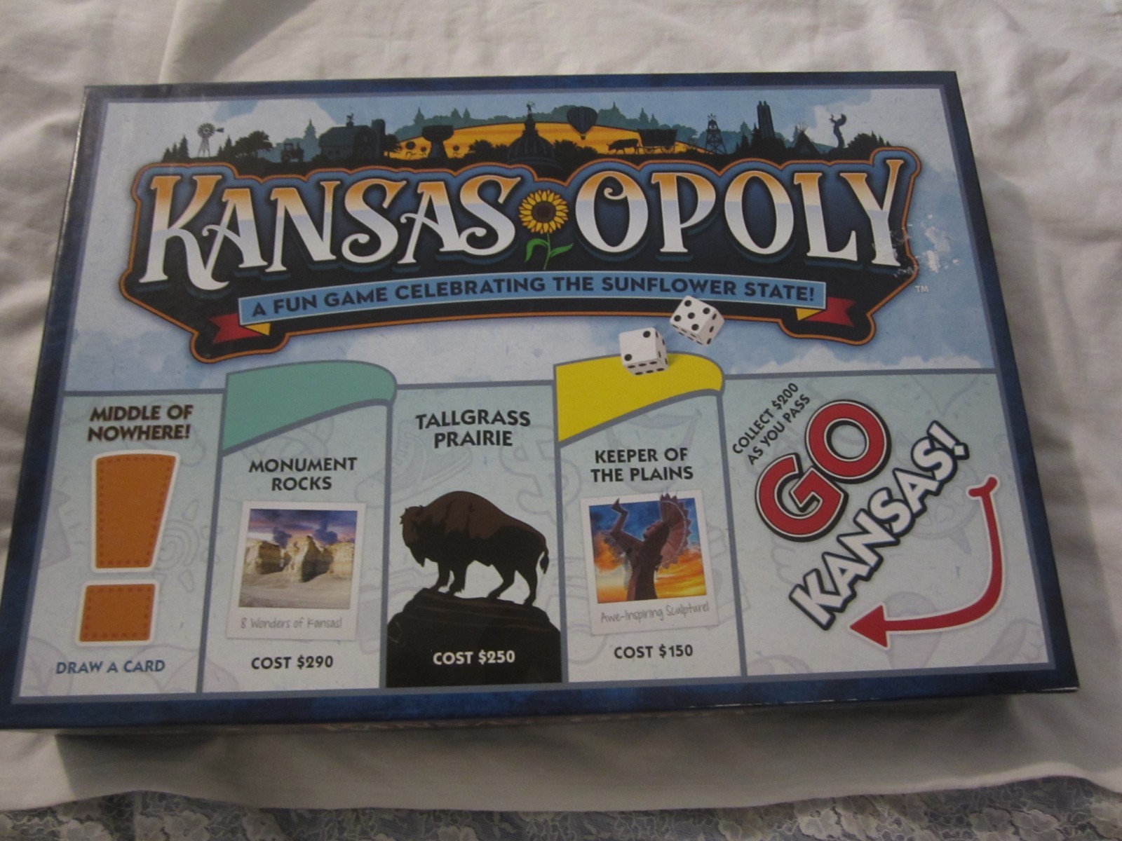 Kansas Opoly Board Game Complete KS Kansasopoly Celebrate Sunflower State