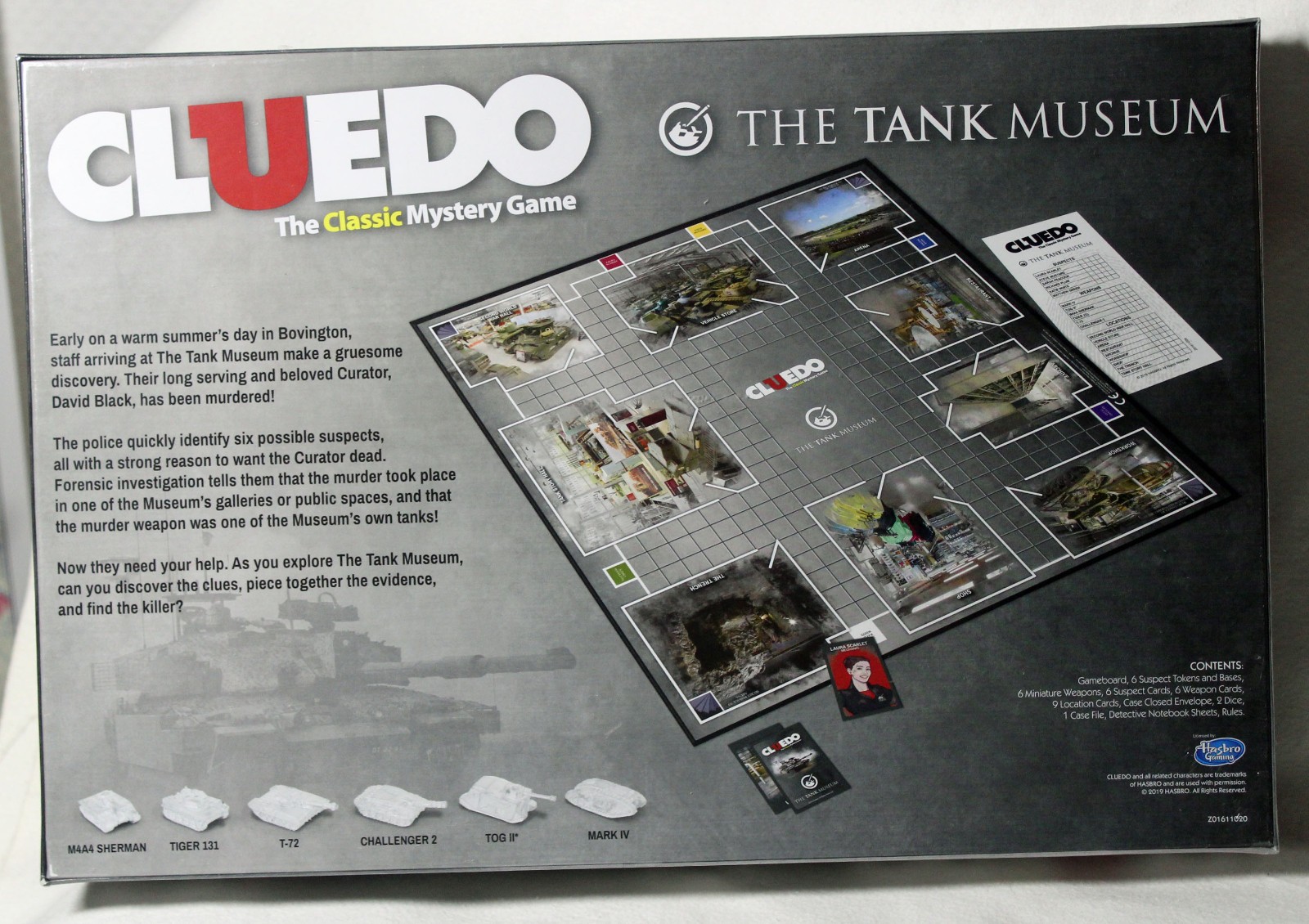 CLUEDO: THE TANK MUSEUM EDITION : Hasbro : 2019 : Original Box/Mint : English