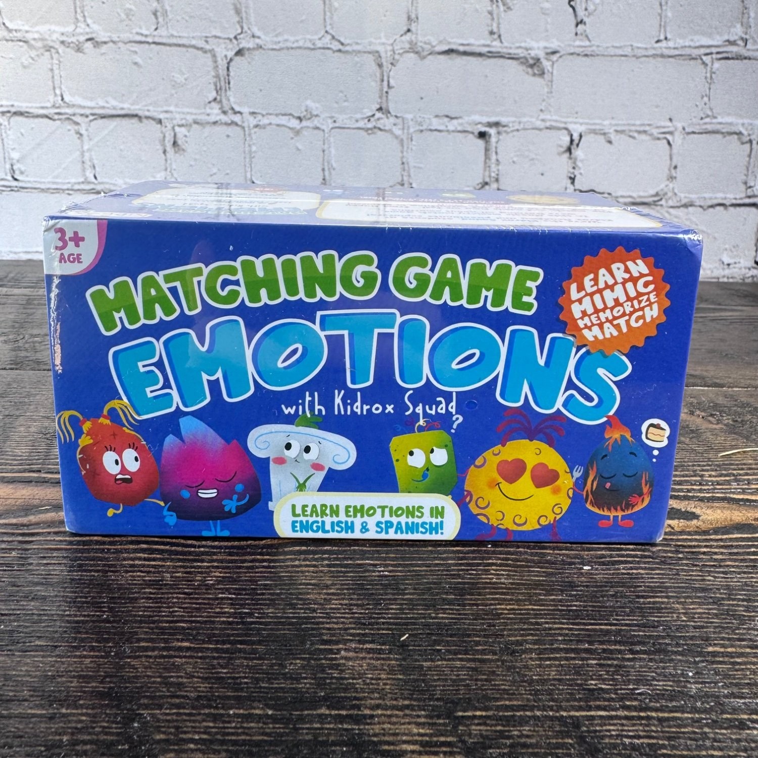 Kidrox Games Matching Game Emotions with Squad Memory 48 Tiles Blue NIB