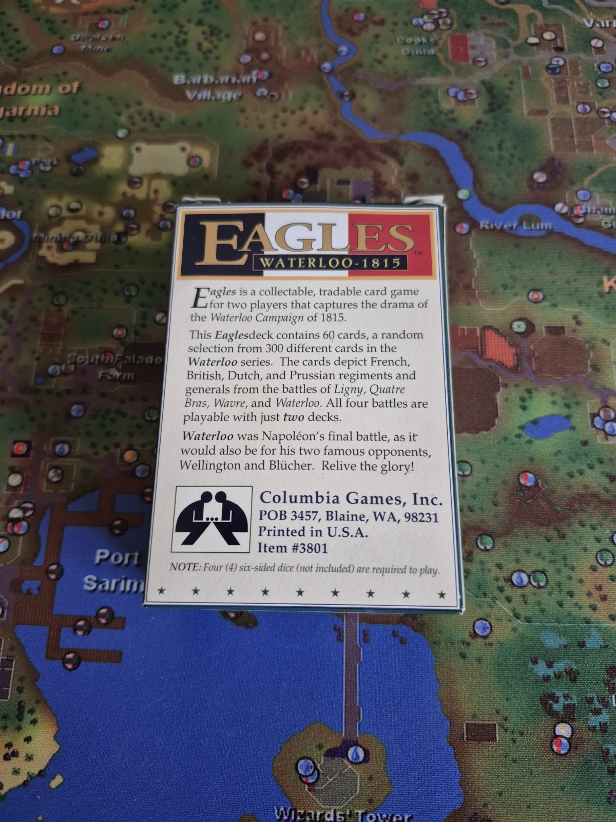 EAGLES WATERLOO 1815 THE NAPOLEONIC TRADING CARD GAME COLUMBIA GAMES 3801 USA !