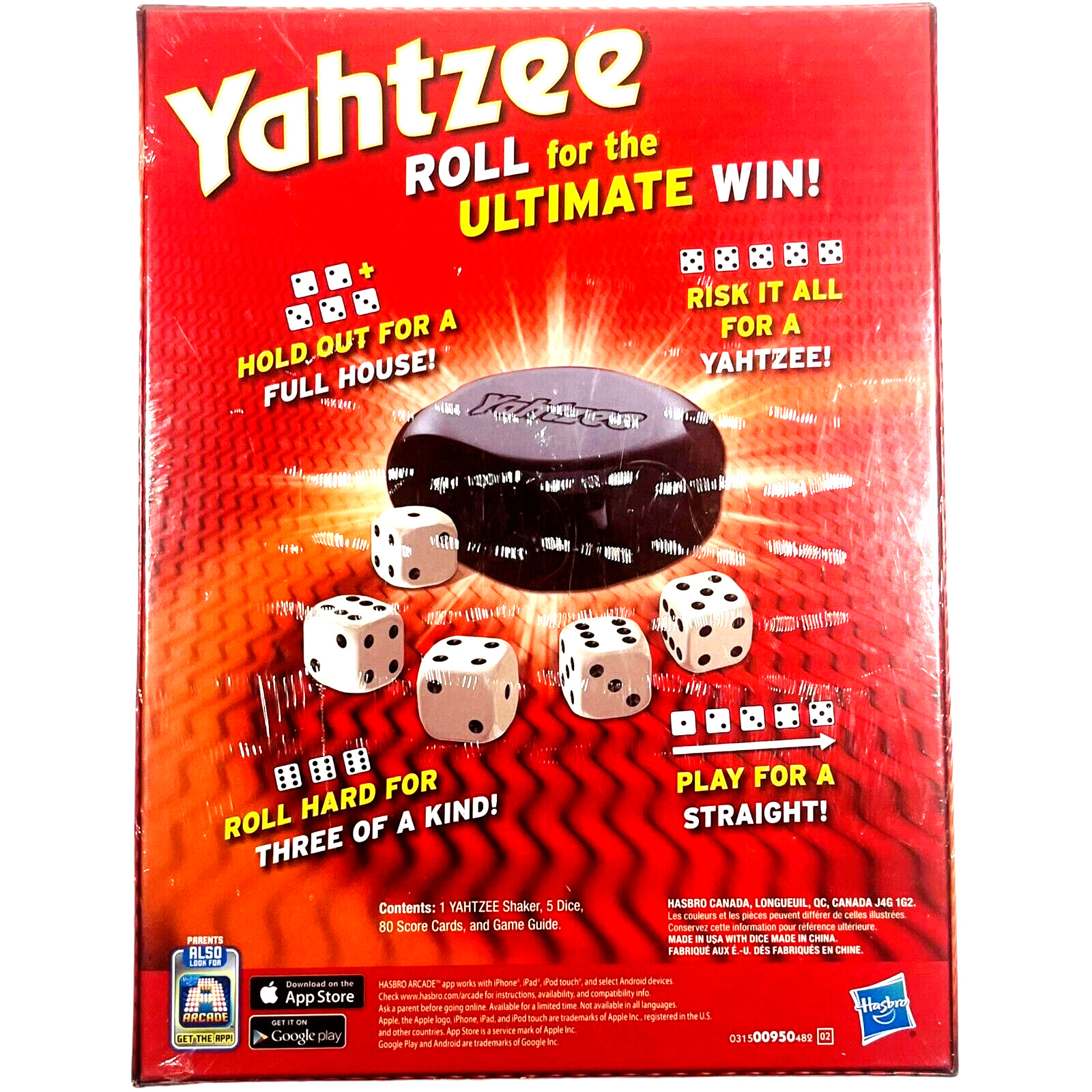 Yahtzee Classic Hasbro Dice Game – Fun for The Whole Family – NEW & Sealed