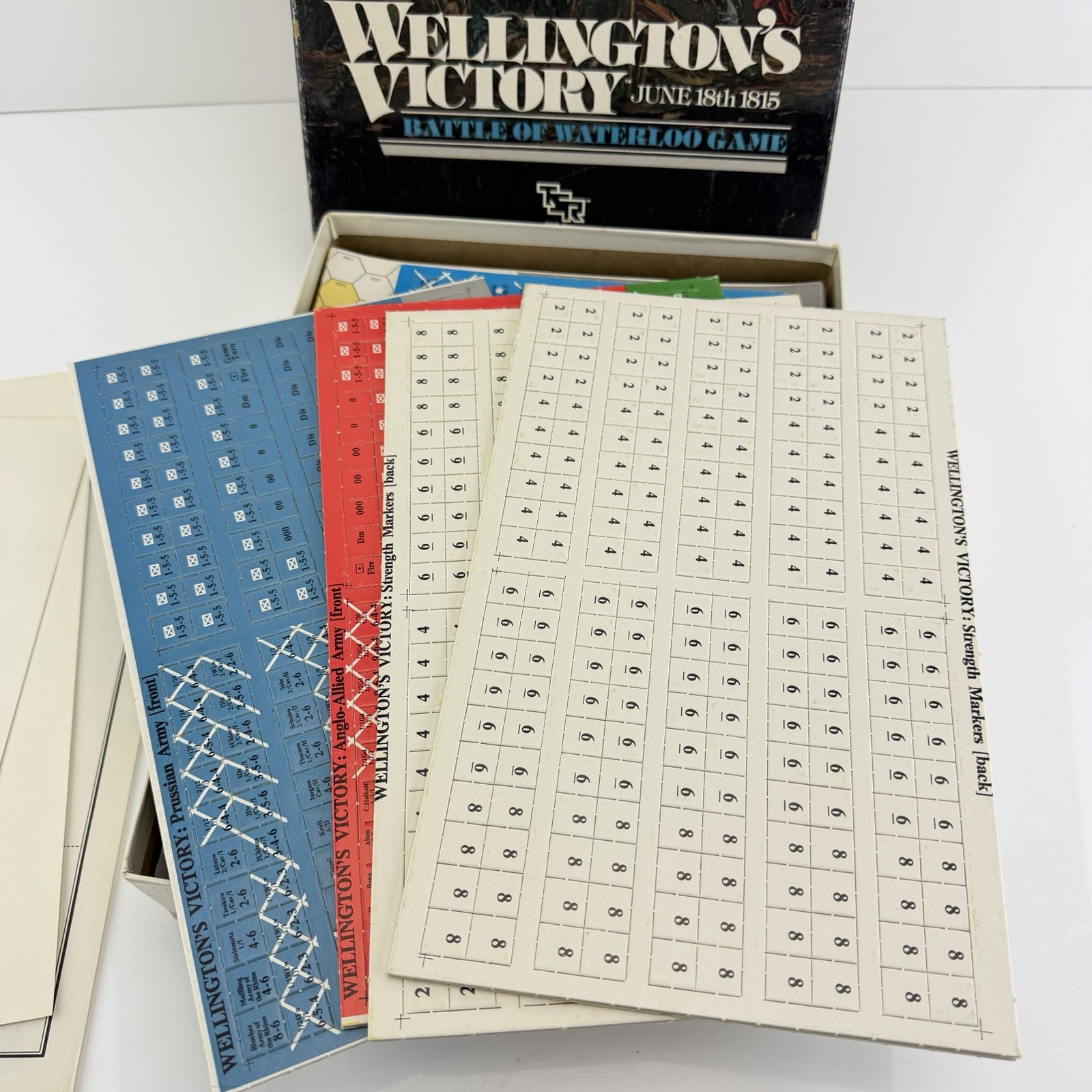 TSR SPI Wellington’s Victory June 18th 1815 Battle of Waterloo Game 1983 UNPUNCH