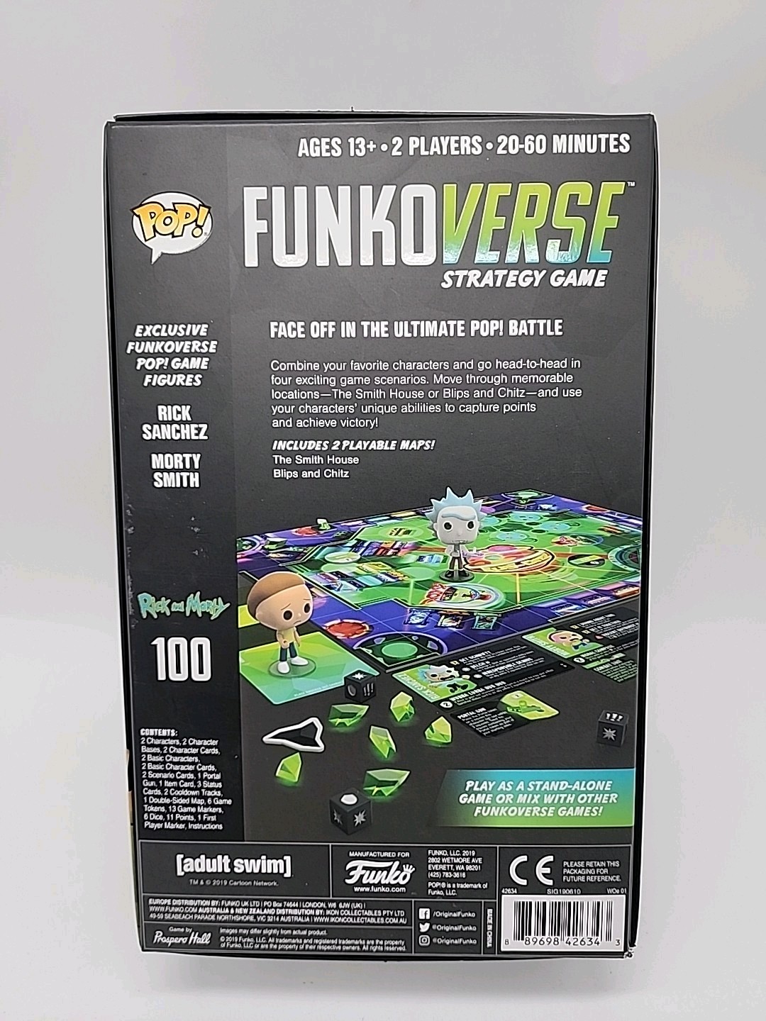 Funko Pop! Funkoverse: RICK & MORTY 100 Expandalone Strategy Game 2-Pack NEW O.B