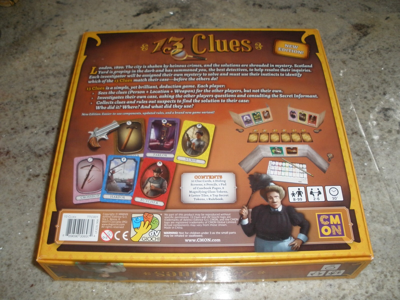 13 CLUES BOARD GAME 2017 COMPLETE NEW BY CMON