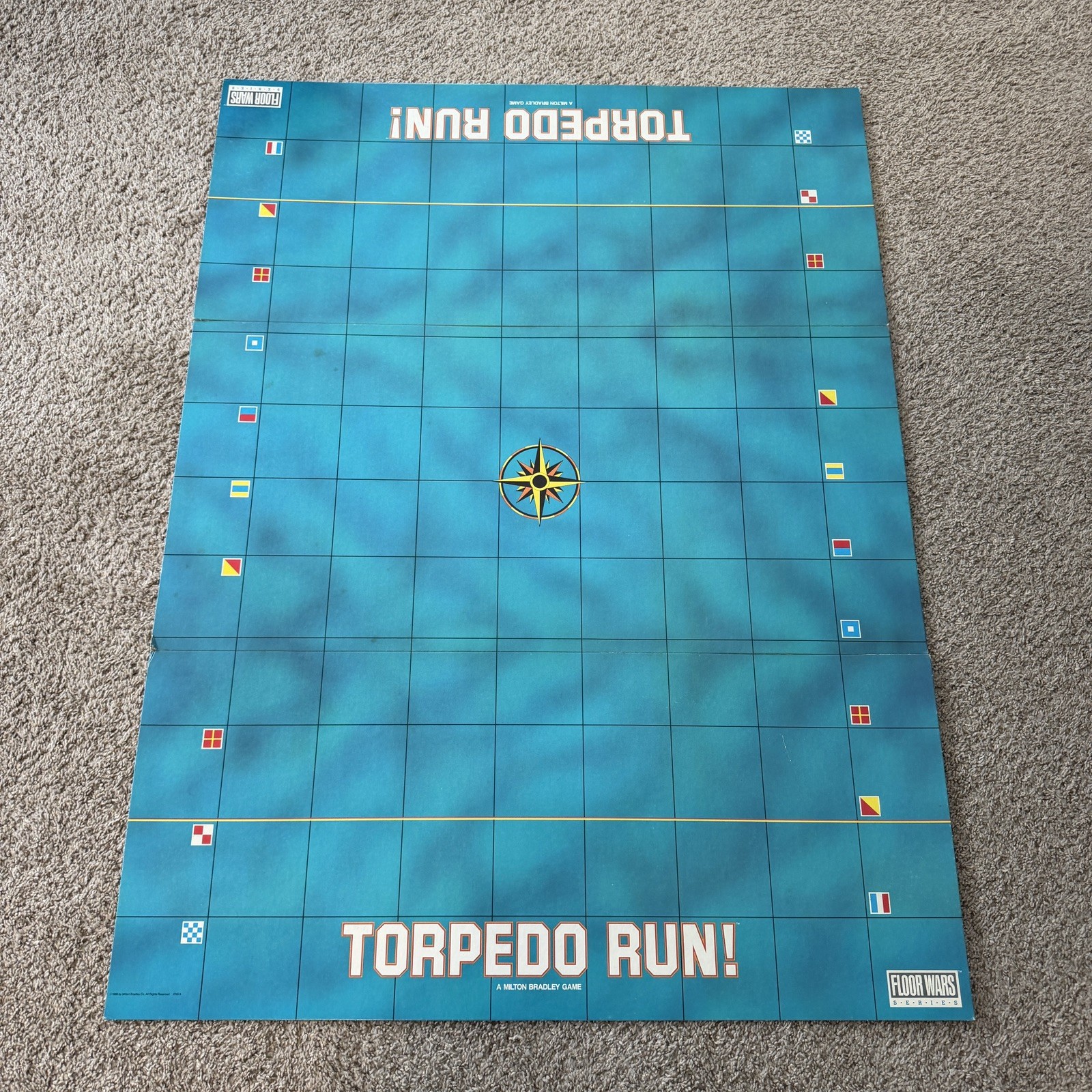 Vintage 1986 Torpedo Run! by Milton Bradley Floor Wars Board Game Near Complete