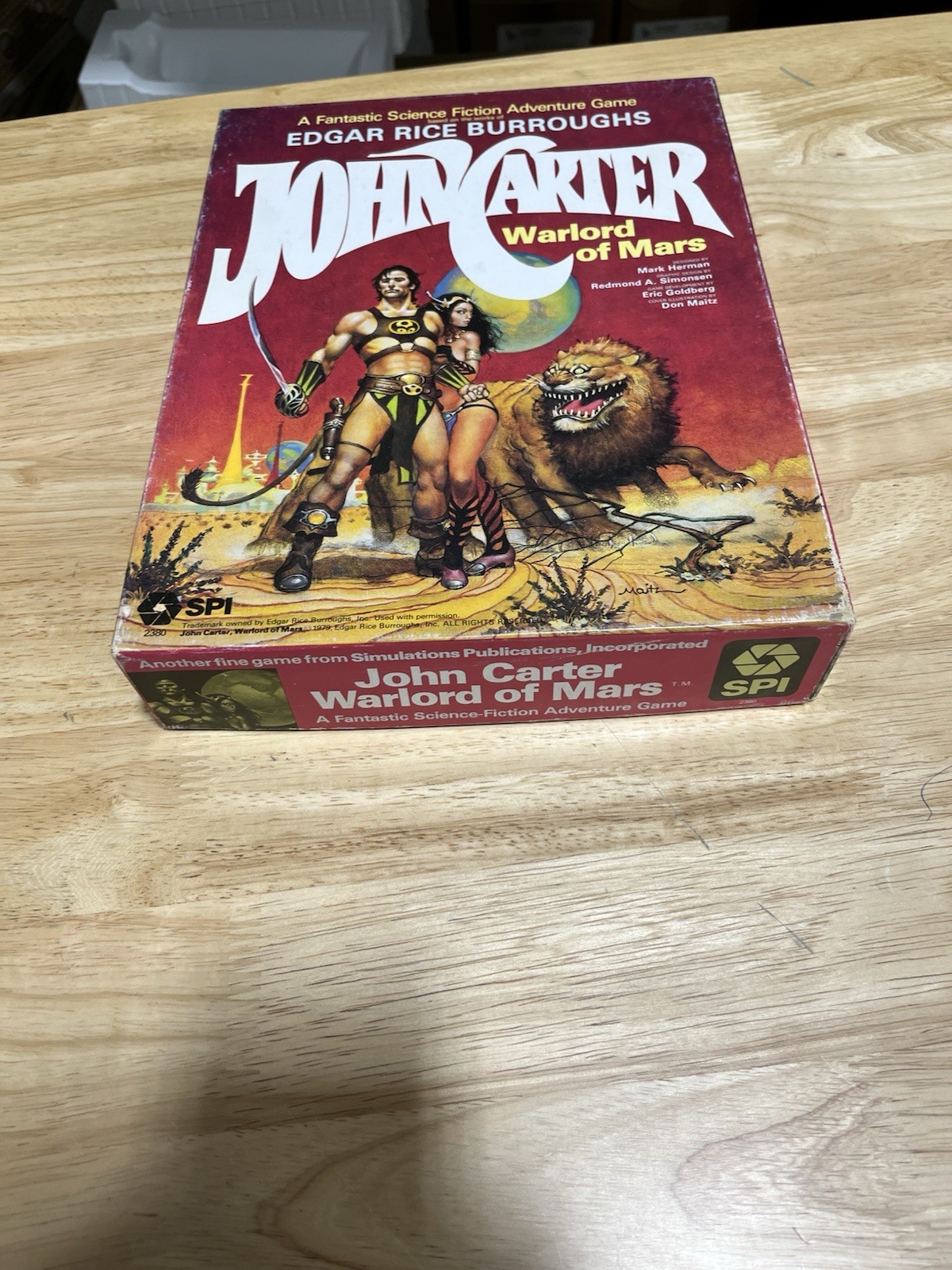 JOHN CARTER: WARLORD OF MARS Board Game. 1979, SPI Unpunched counters/complete.