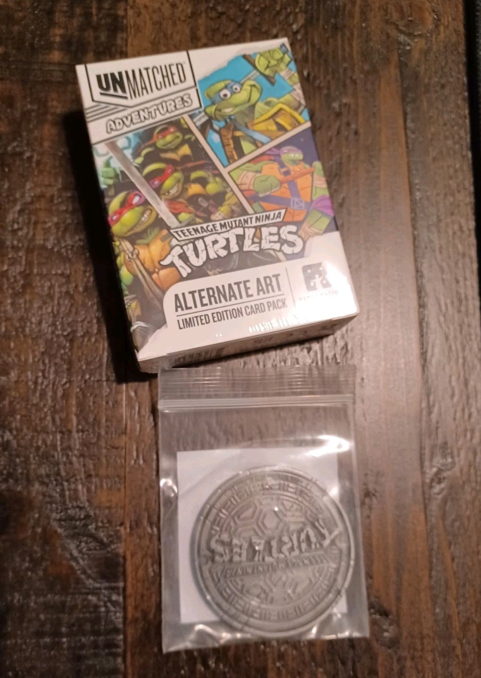 RESTORATION GAMES Unmatched Adventures TMNT Playmat Alternate Art Cards Coin