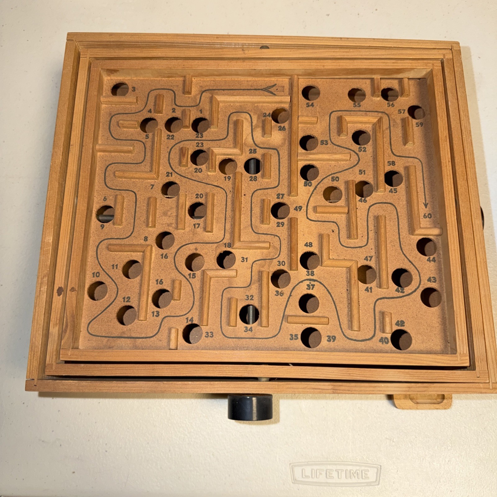 Vintage Labyrinth Board Game of Skill Wooden Maze No Marbles Included